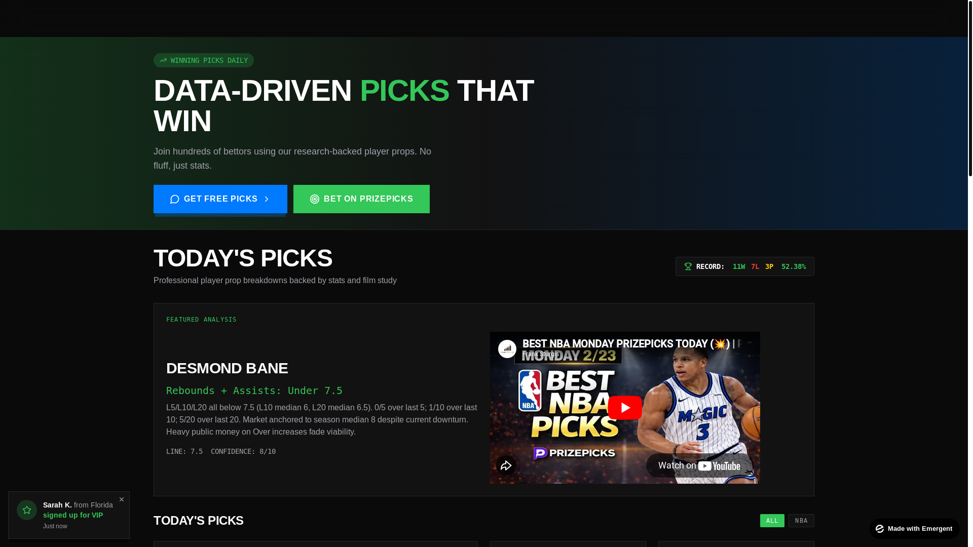 website screenshot of https://primestatlab.com/