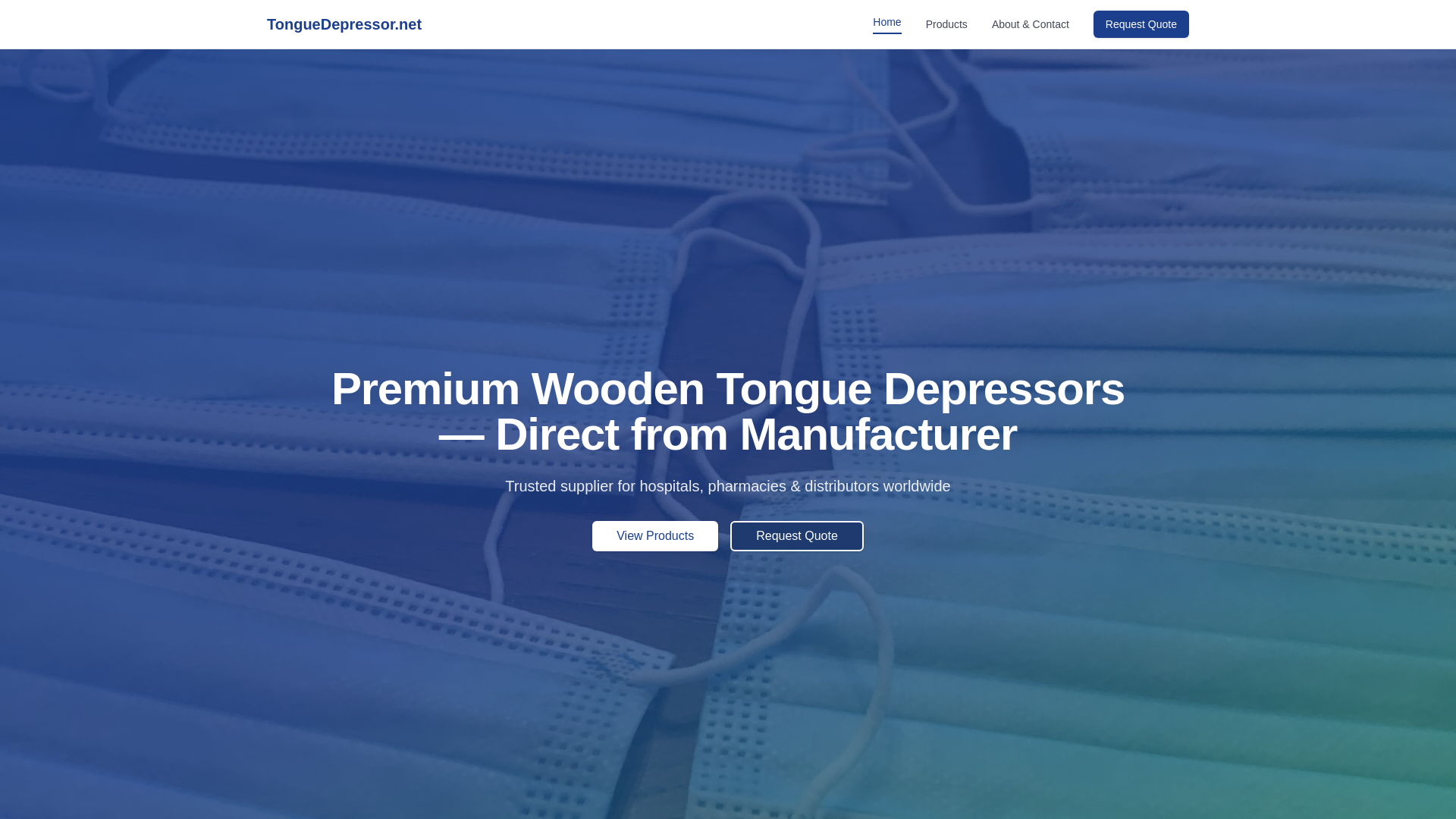 website screenshot of https://tonguedepressor.net/