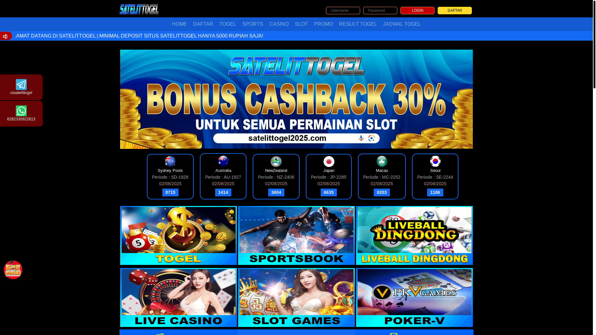 website screenshot of https://satelittogel226.com/