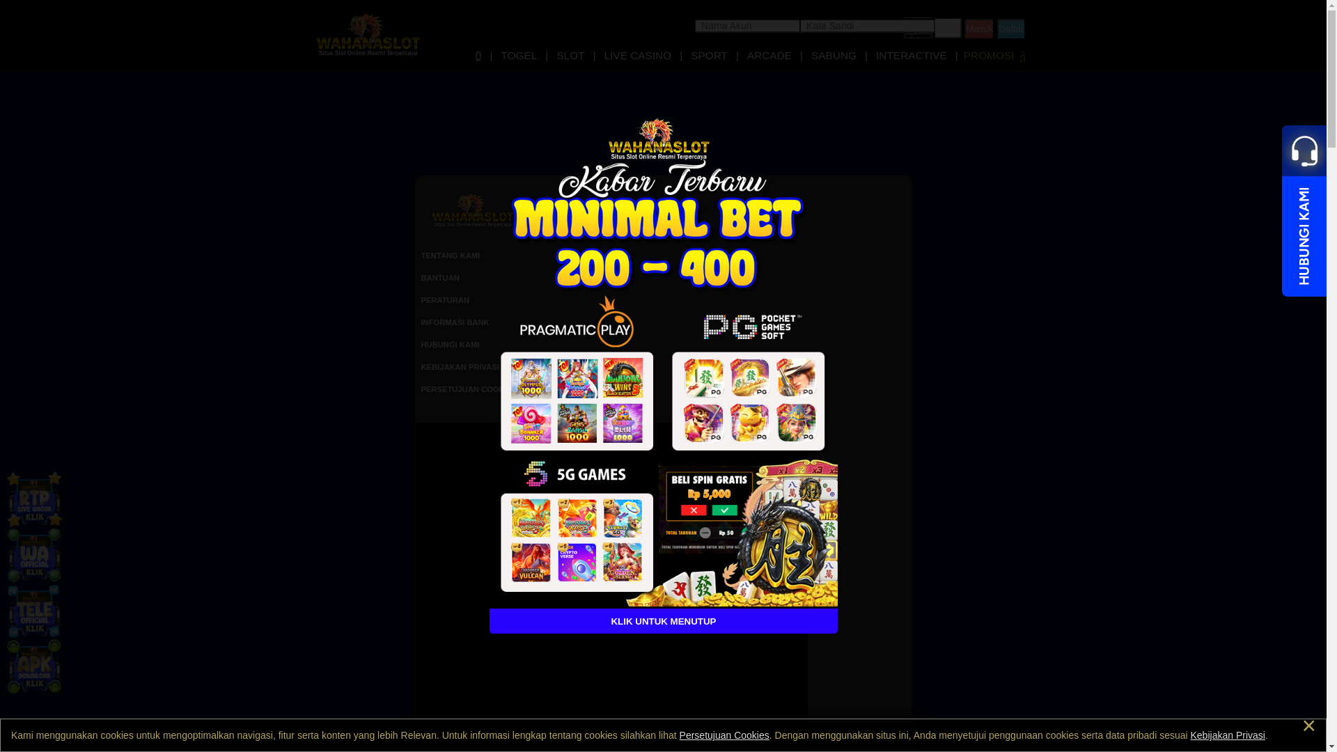 website screenshot of https://wahanaslot-akses05.site/