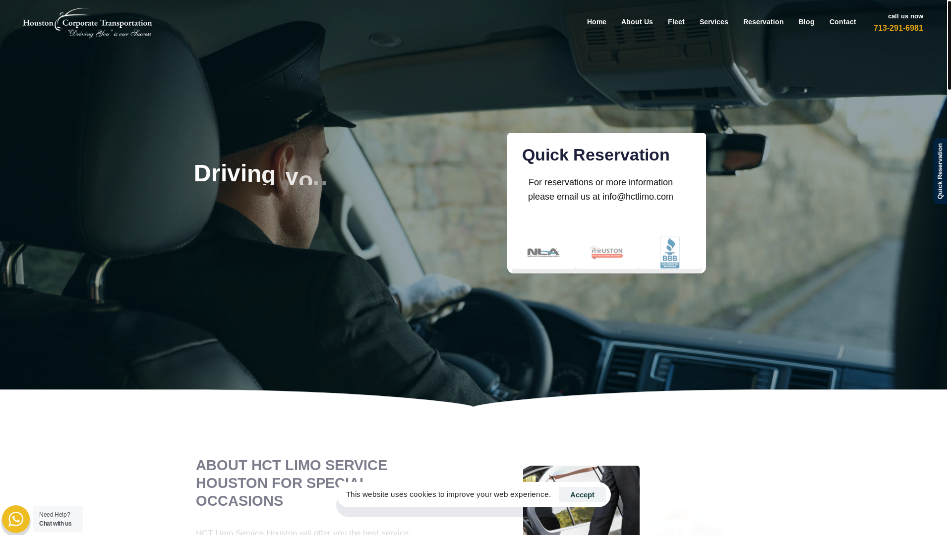 website screenshot of http://hctlimo.com/