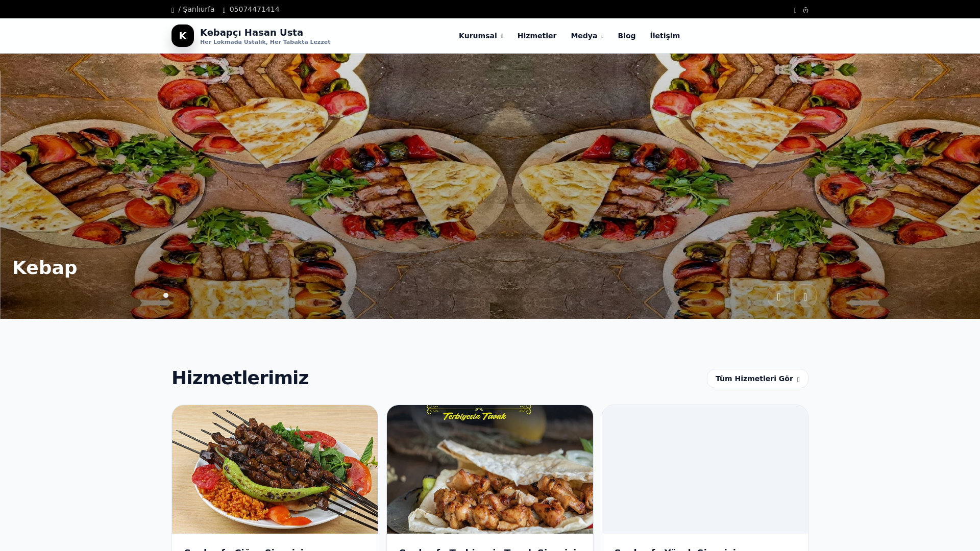 website screenshot of https://sanliurfakebapcihasanusta.com.tr/