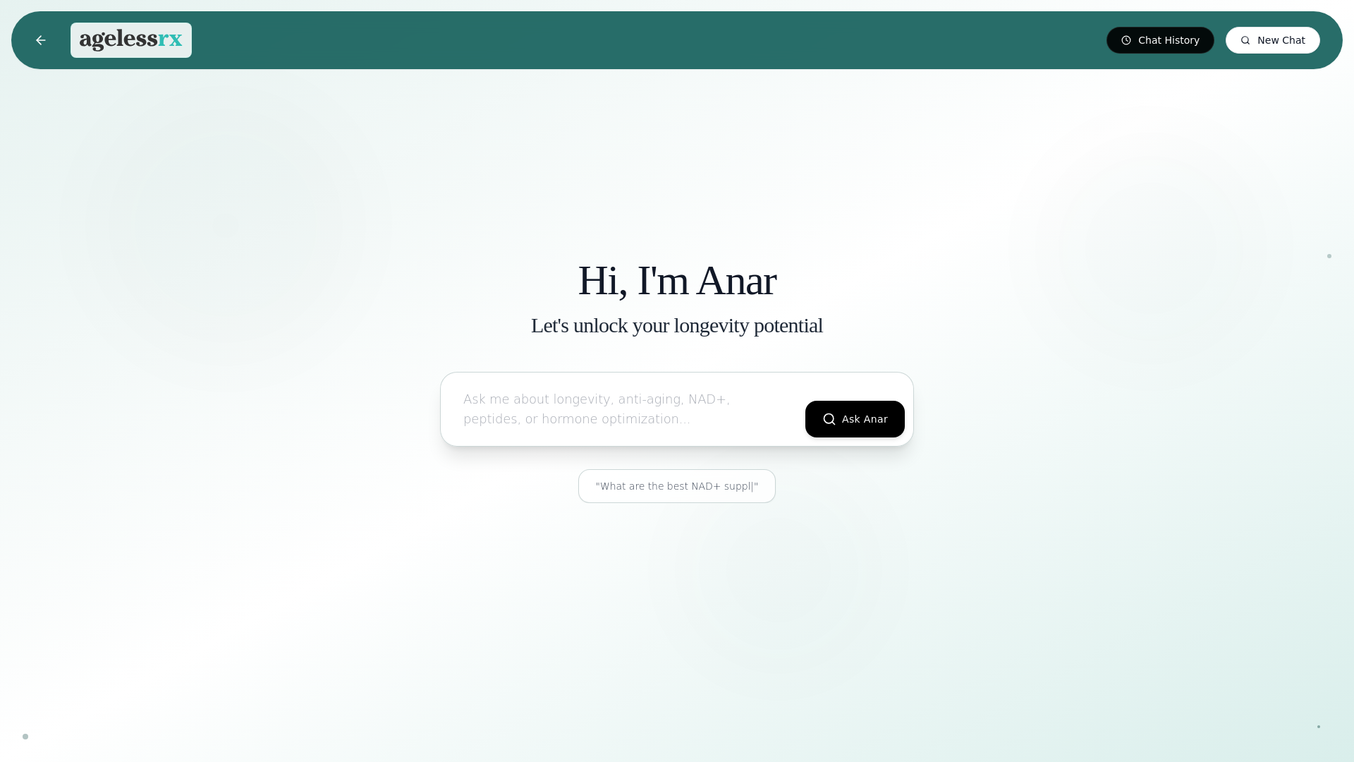 website screenshot of https://agelessrx.pages.dev/