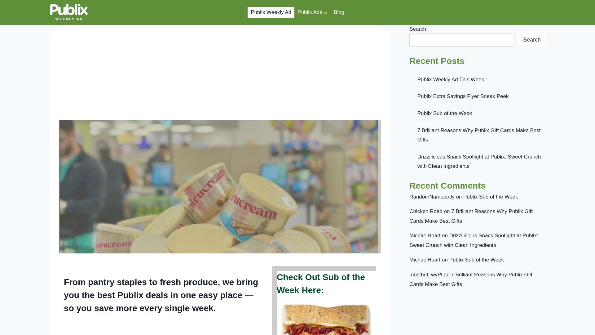website screenshot of https://publixadweeklyad.com