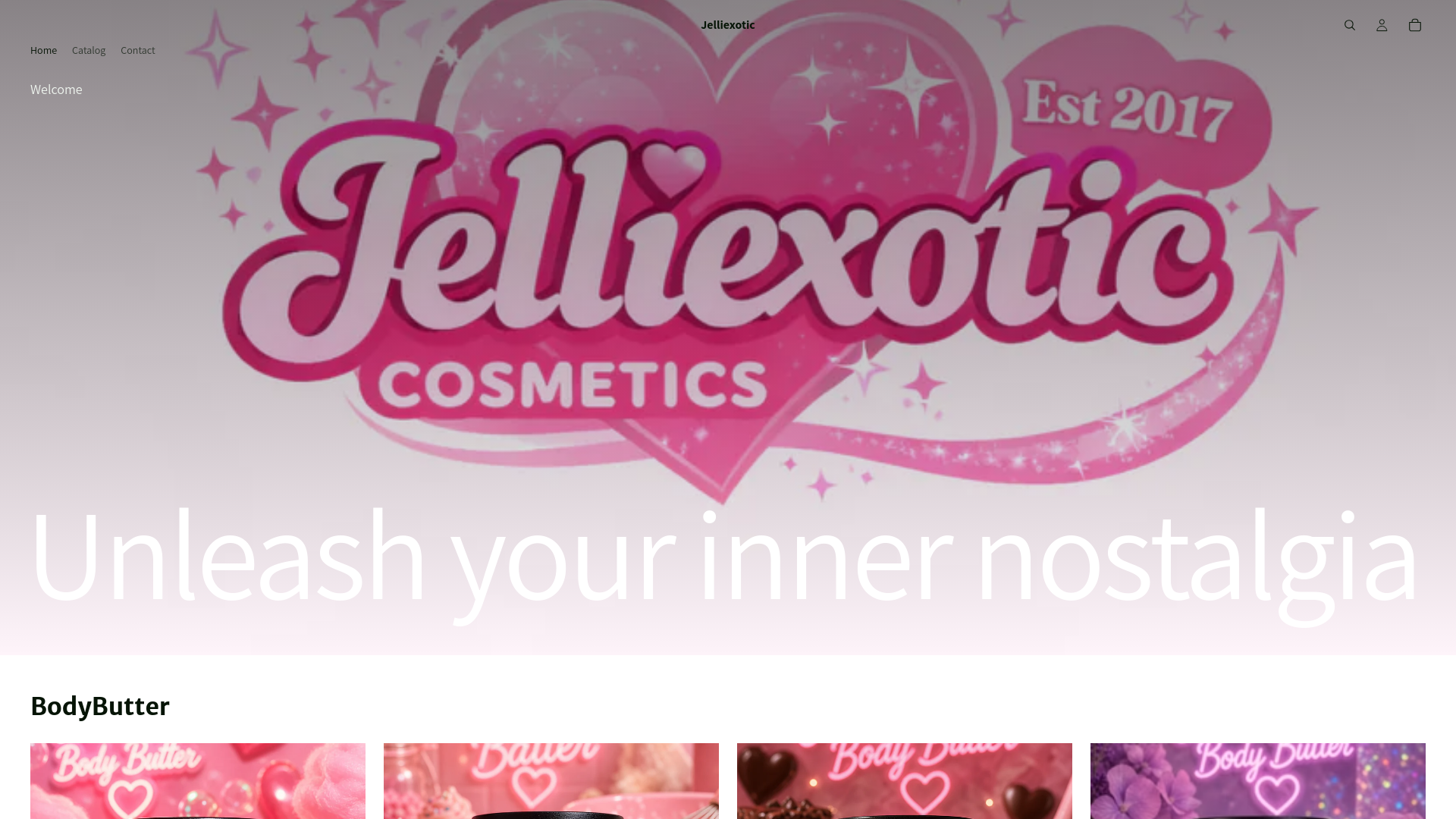 website screenshot of https://jelliexotics.com/