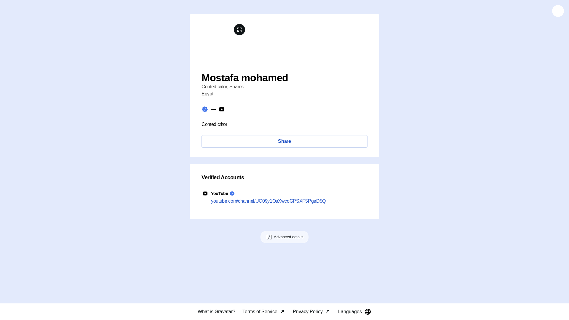 website screenshot of https://mostafamohamed.link/