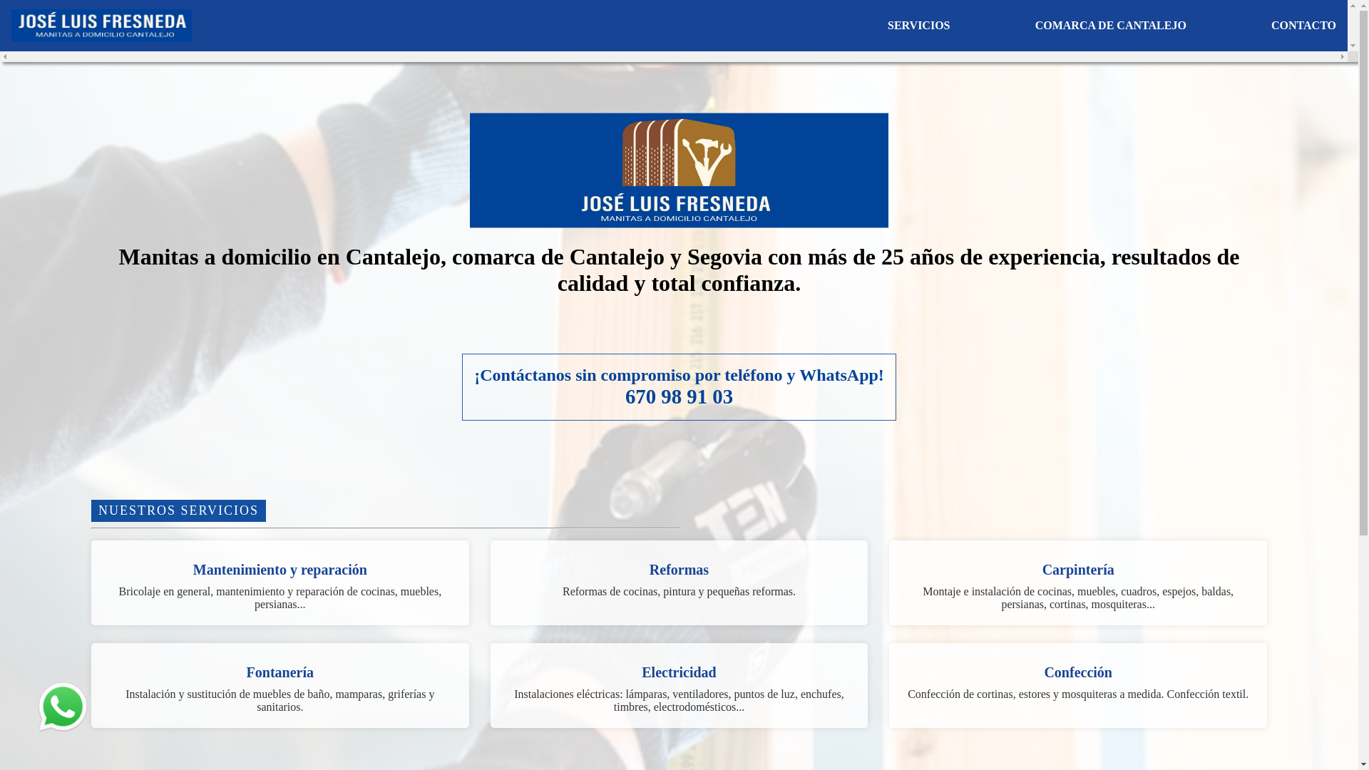 website screenshot of https://manitas-segovia.pages.dev/