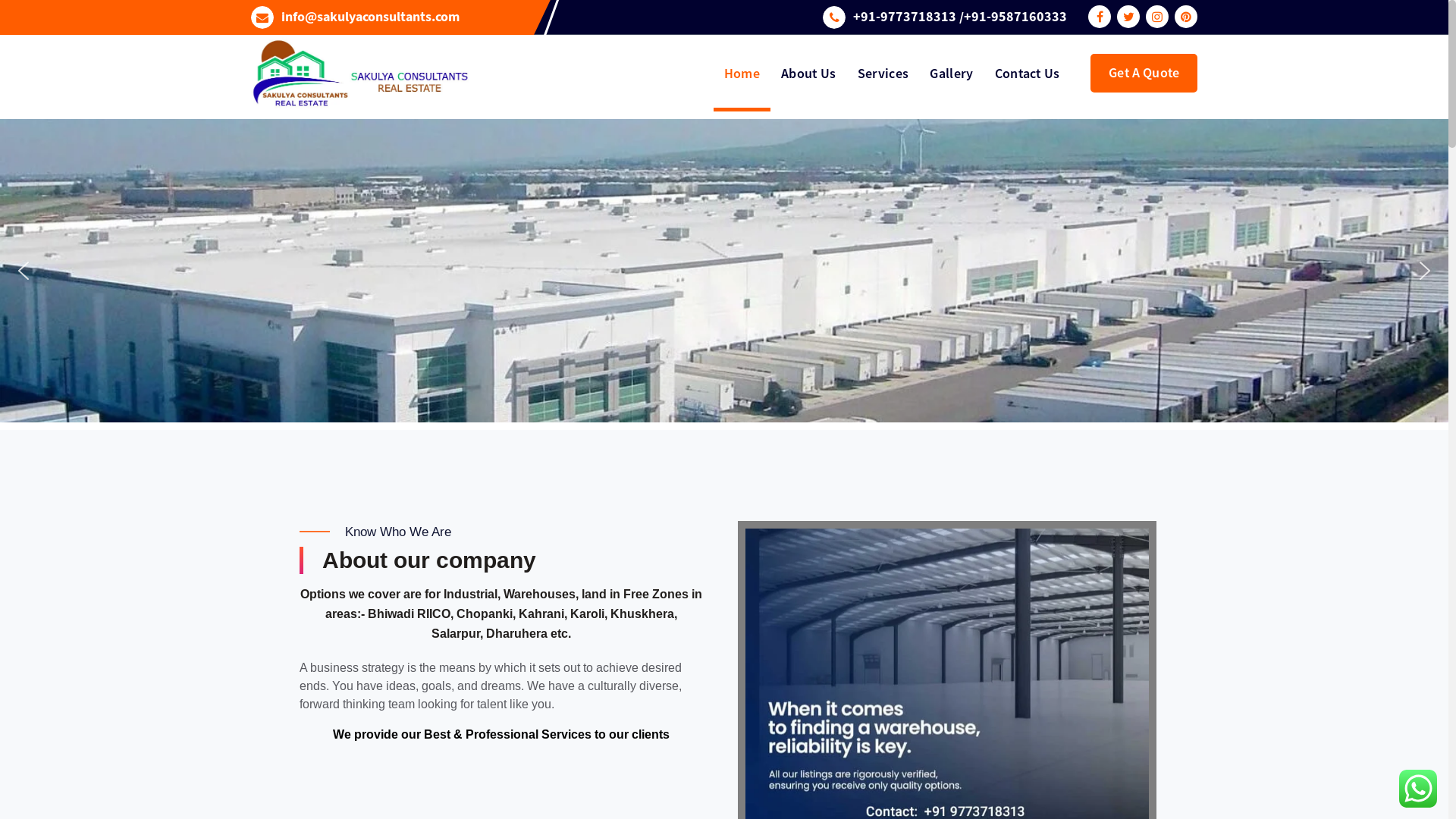 website screenshot of https://sakulyaconsultants.com/
