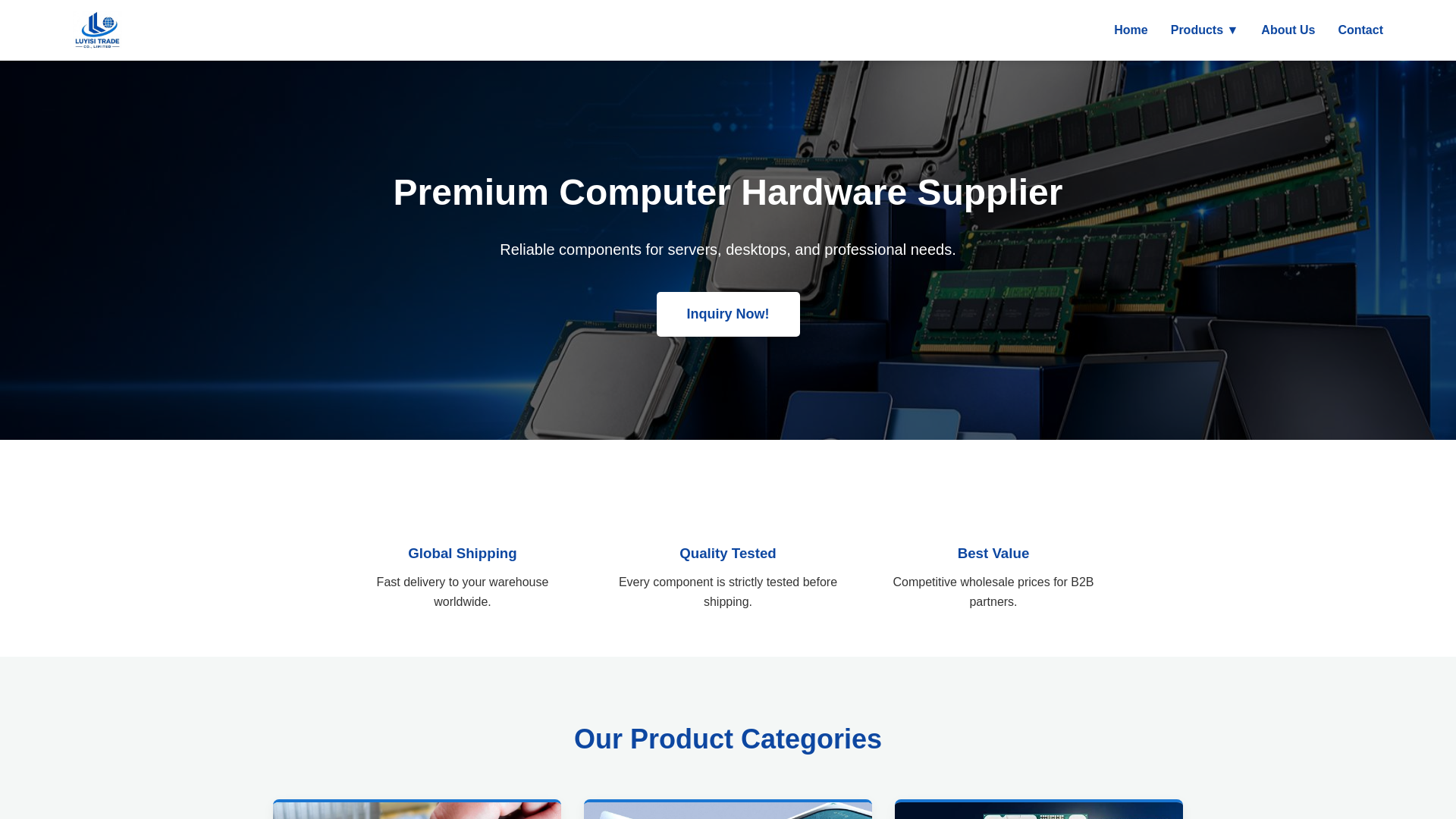website screenshot of https://luyisitrade.com/