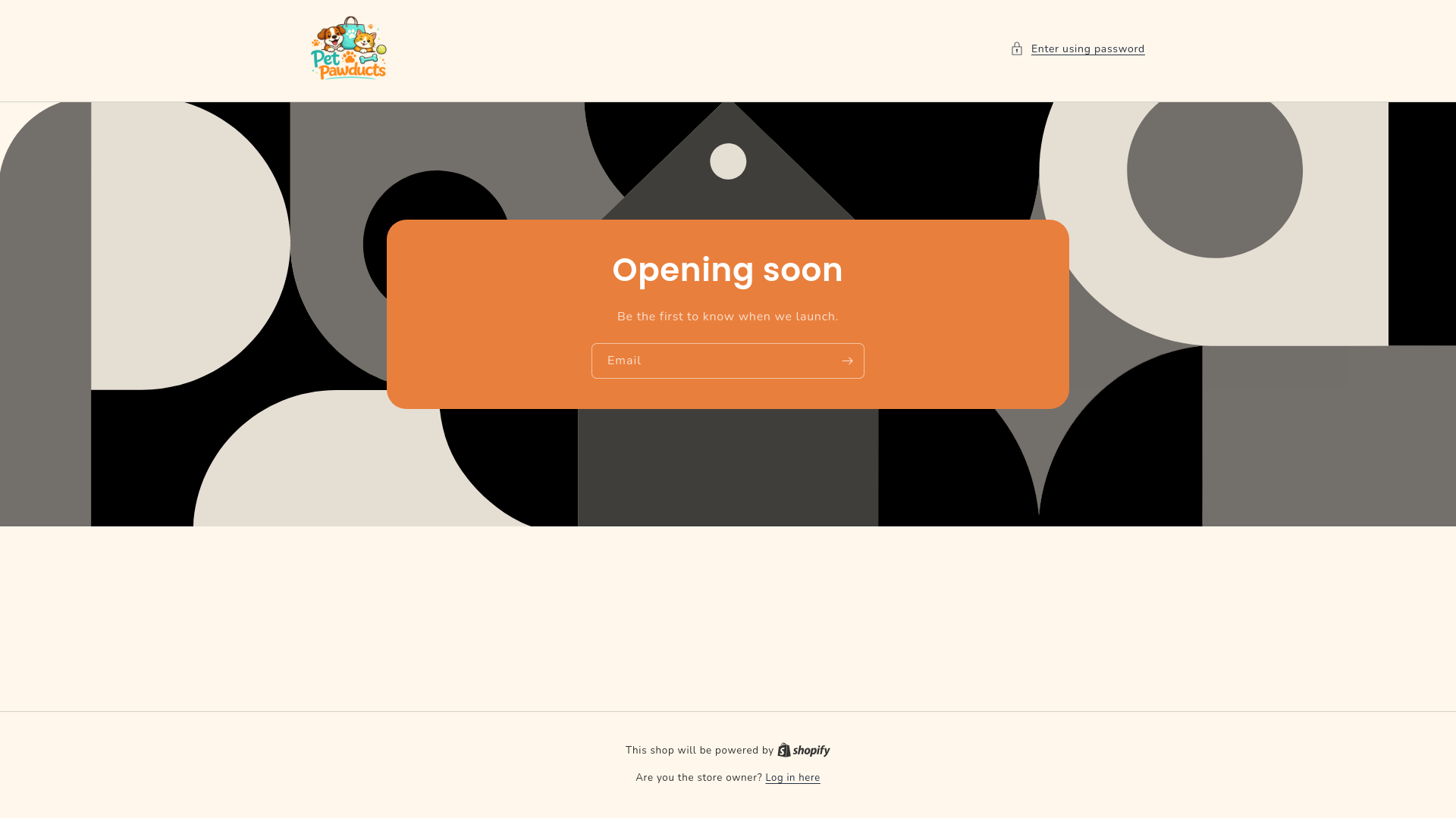 website screenshot of https://pawducts4pets.com/