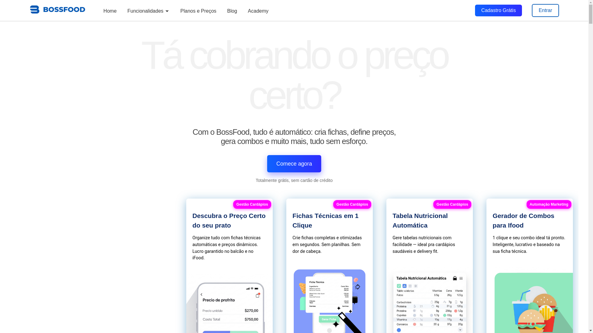 website screenshot of https://fichatecnicarestaurante.com.br/
