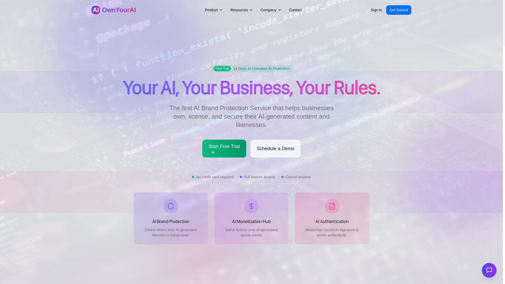 website screenshot of https://ownmyai.org/
