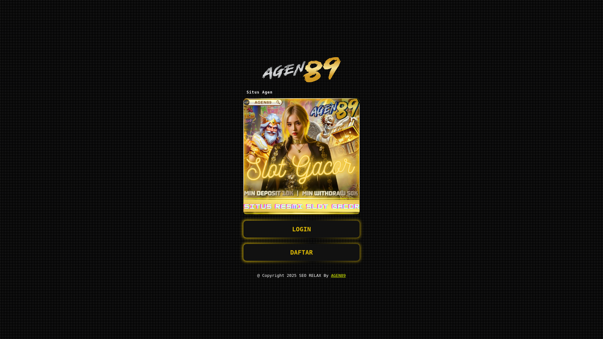 website screenshot of https://agen89-sipyard.pages.dev/