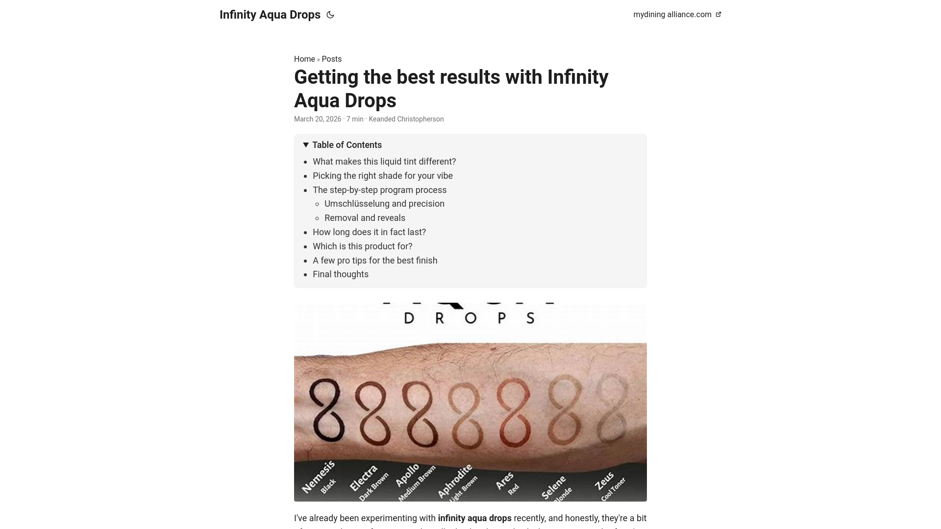 website screenshot of https://infinity-aqua-drops.pages.dev/