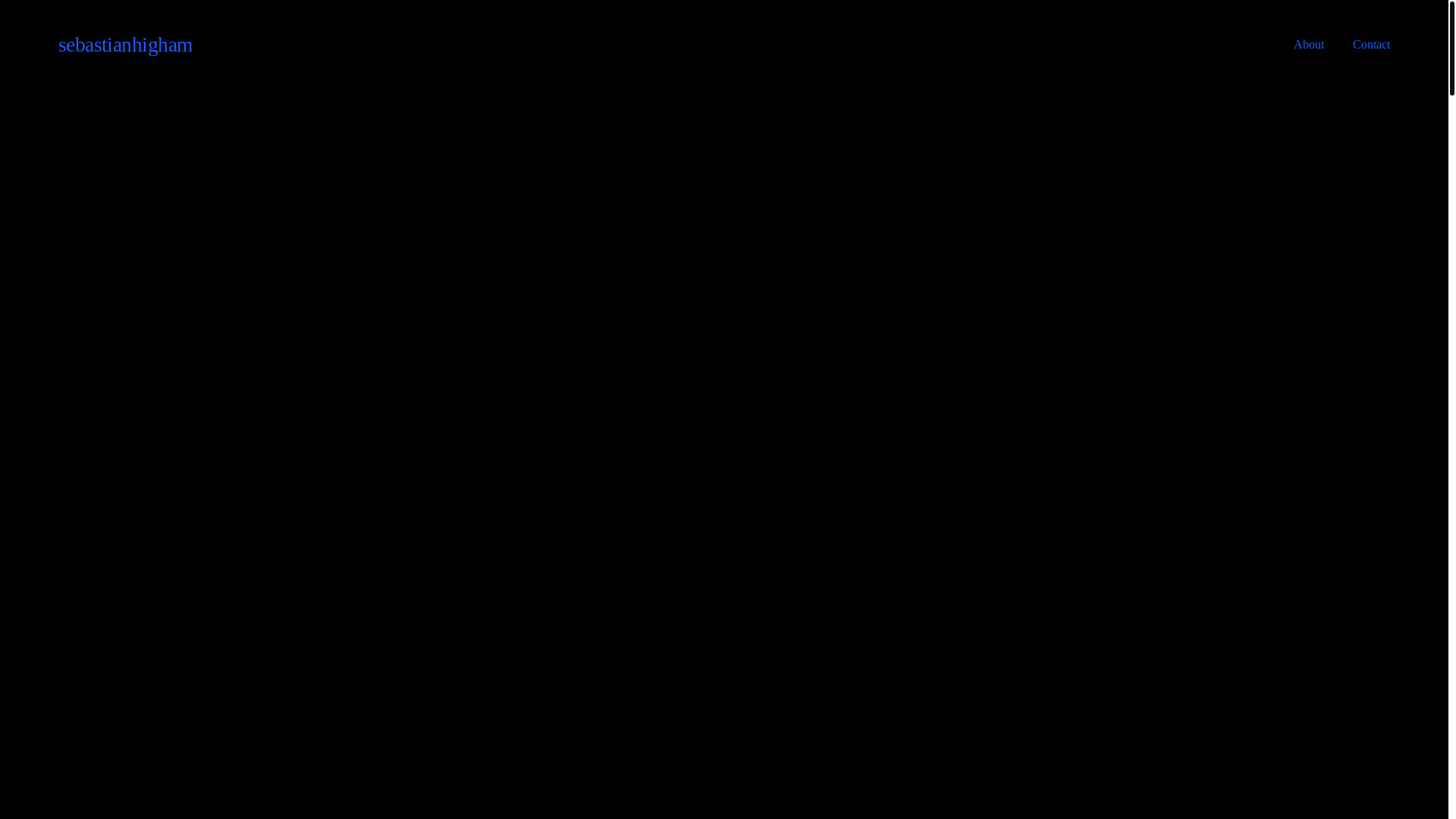 website screenshot of https://sebastianhigham.au/