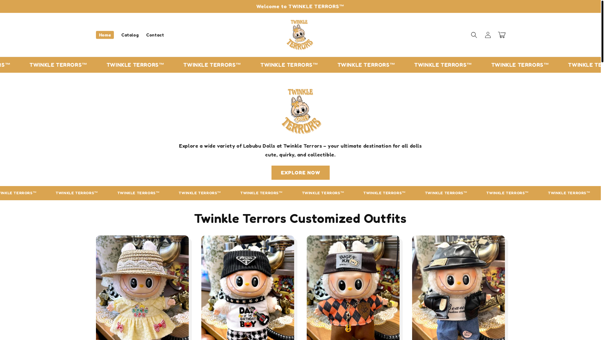 website screenshot of https://twinkleterrors.co.za/