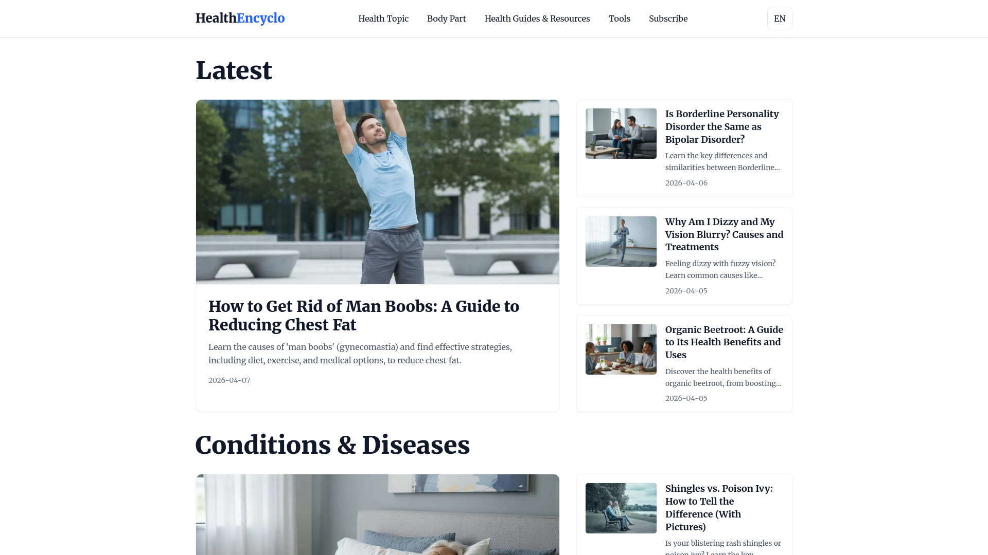 website screenshot of https://health-article.pages.dev/