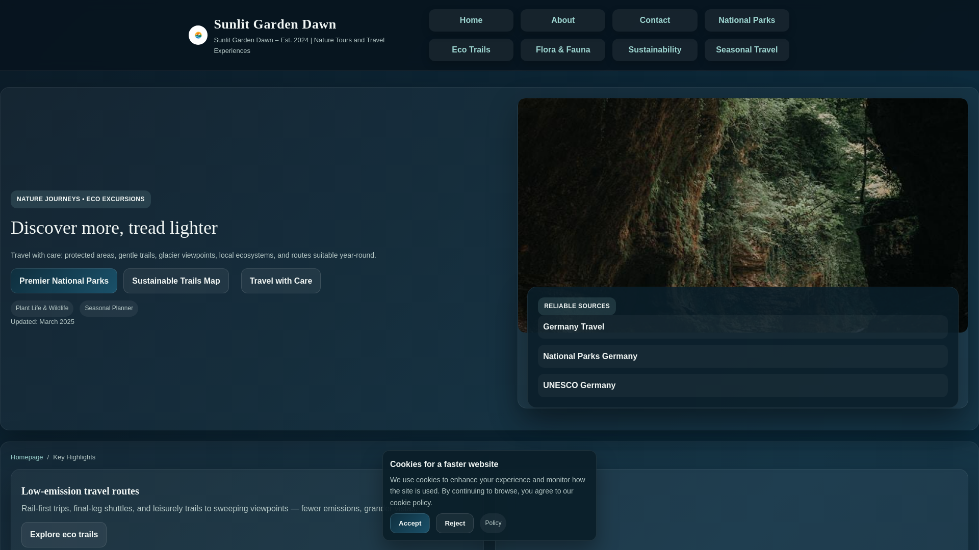 website screenshot of https://sunlitgardendawn.digital/