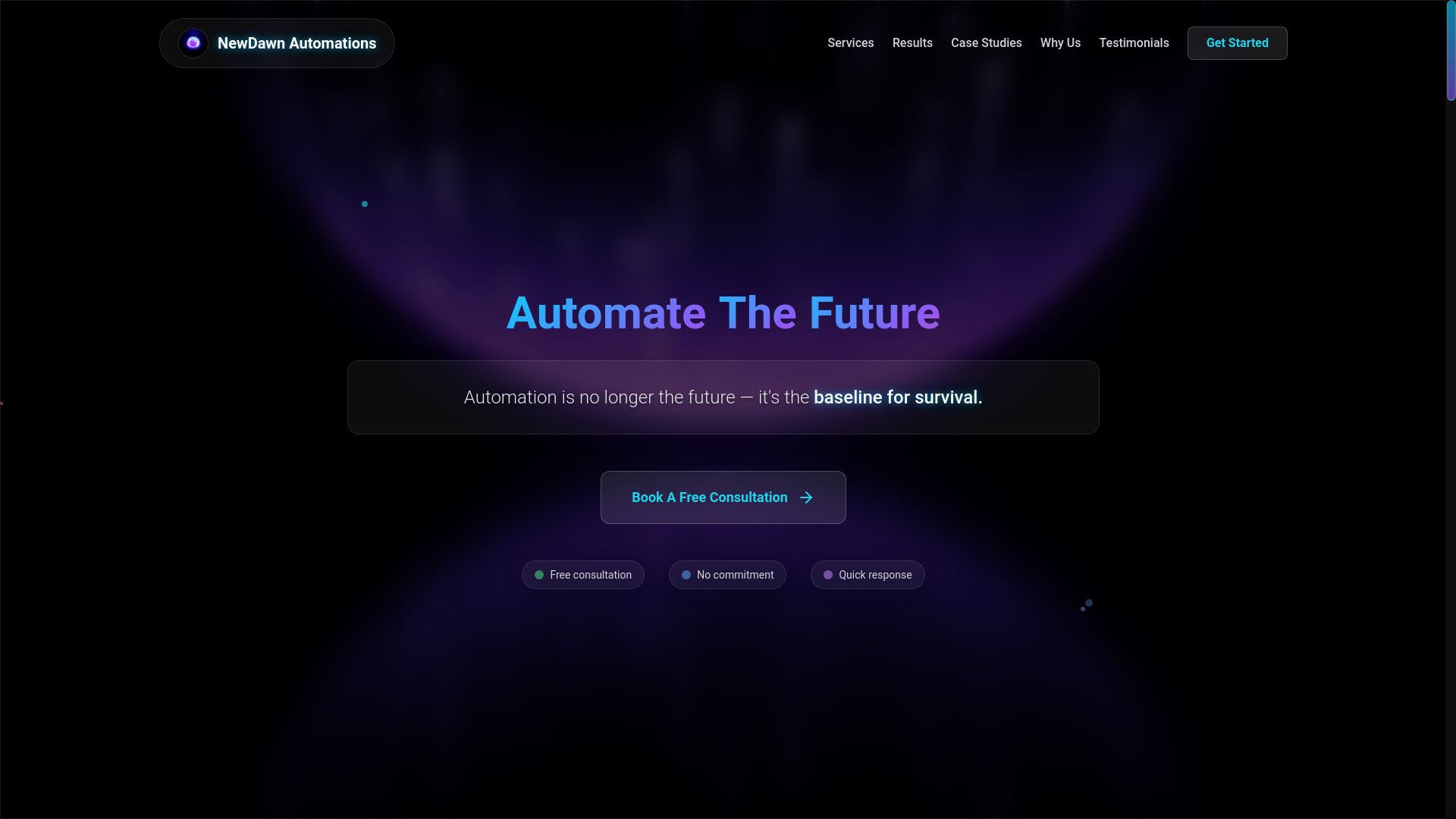 website screenshot of https://newdonautomations.com/