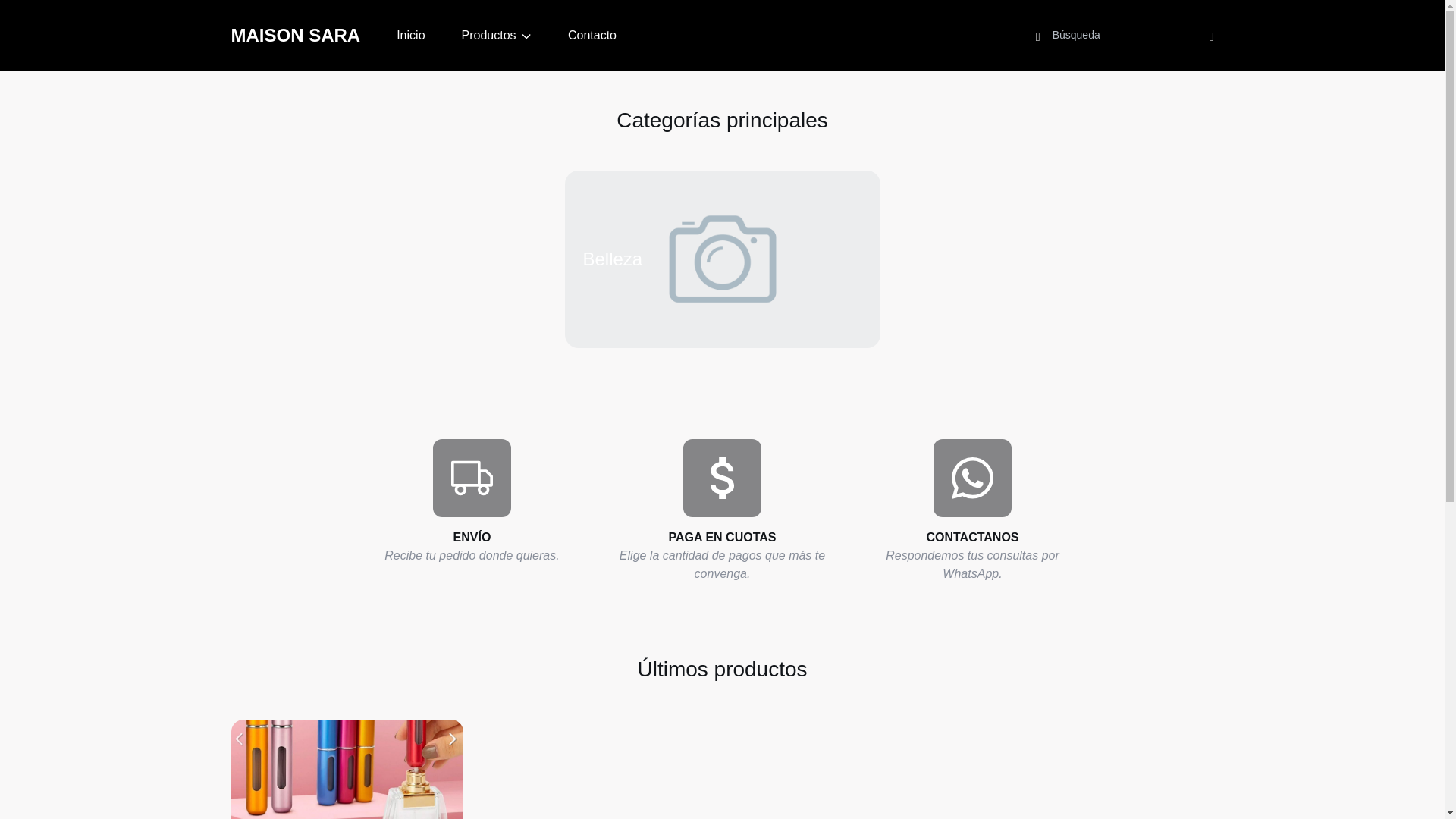 website screenshot of https://maisonsara.online/
