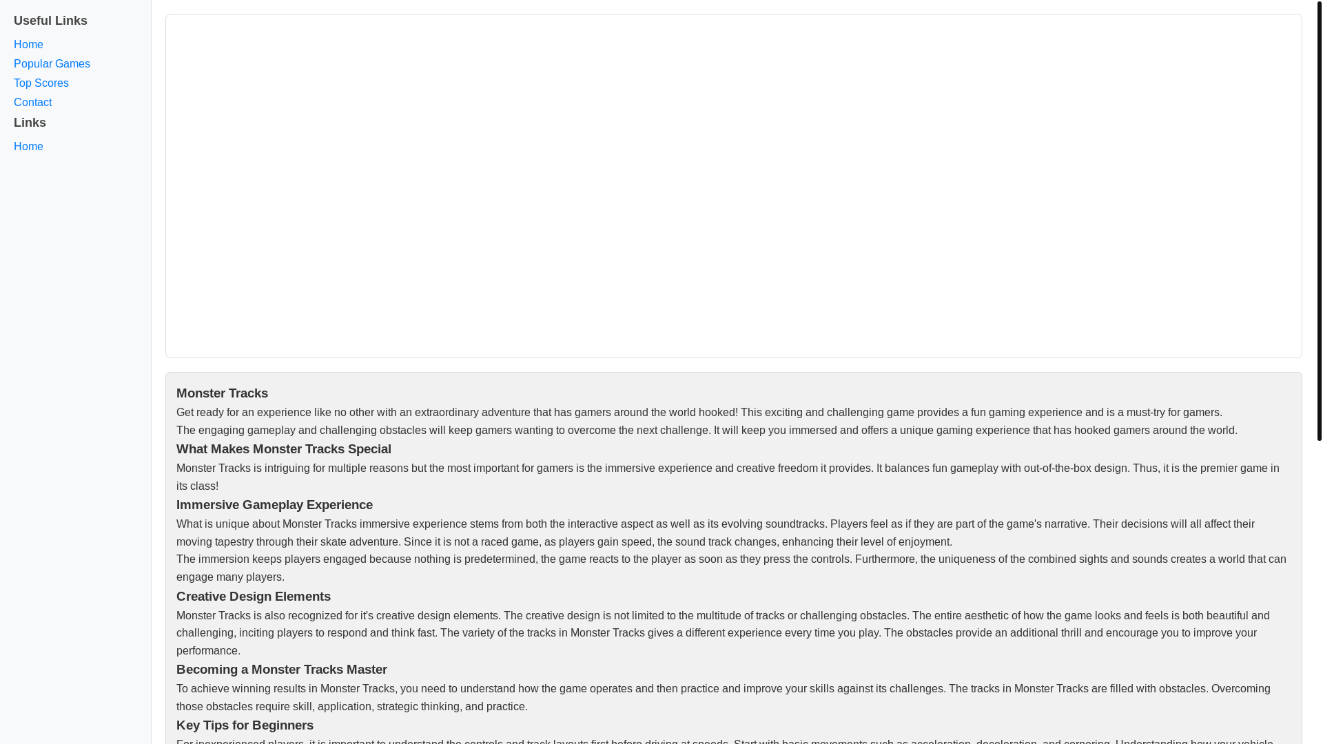 website screenshot of https://monstertracks55.pages.dev/