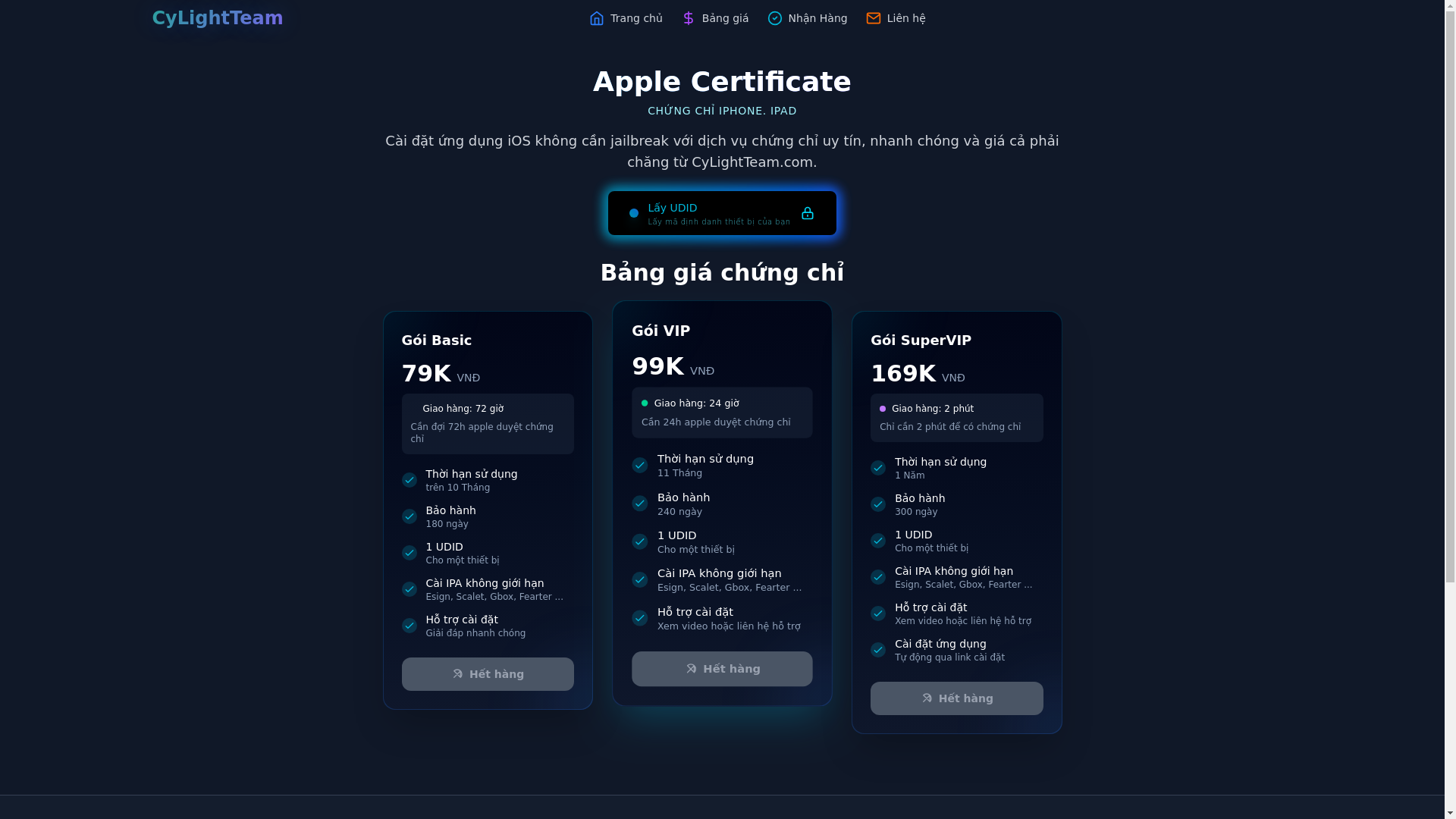 website screenshot of https://cylightteam.com/