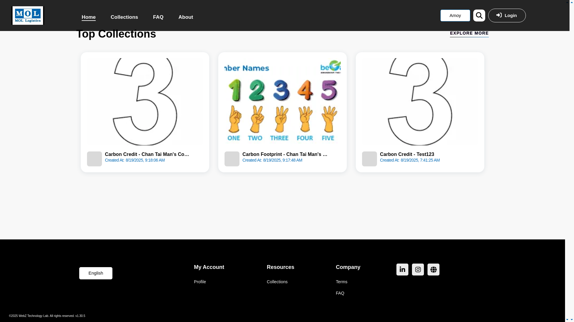 website screenshot of https://mol-marketplace-sandbox.pages.dev/