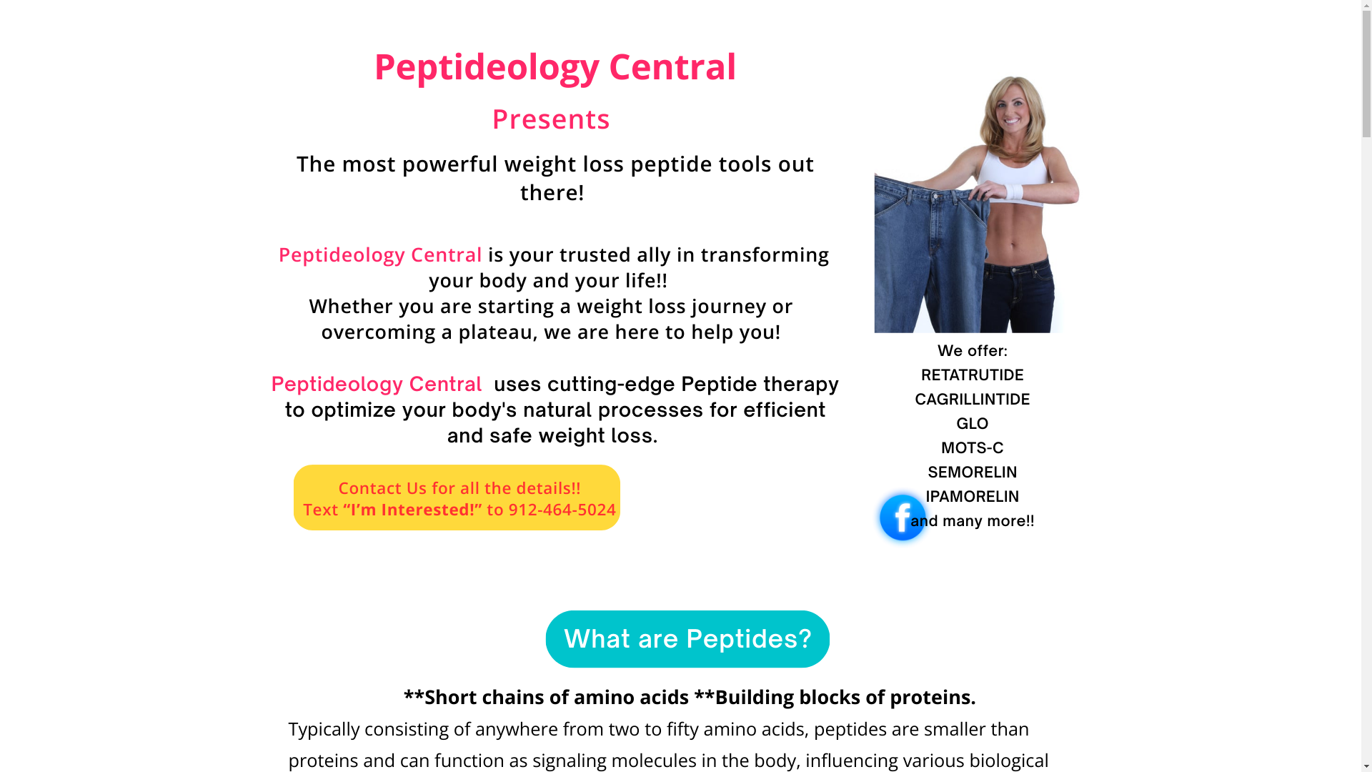 website screenshot of https://peptideologycentral.com/