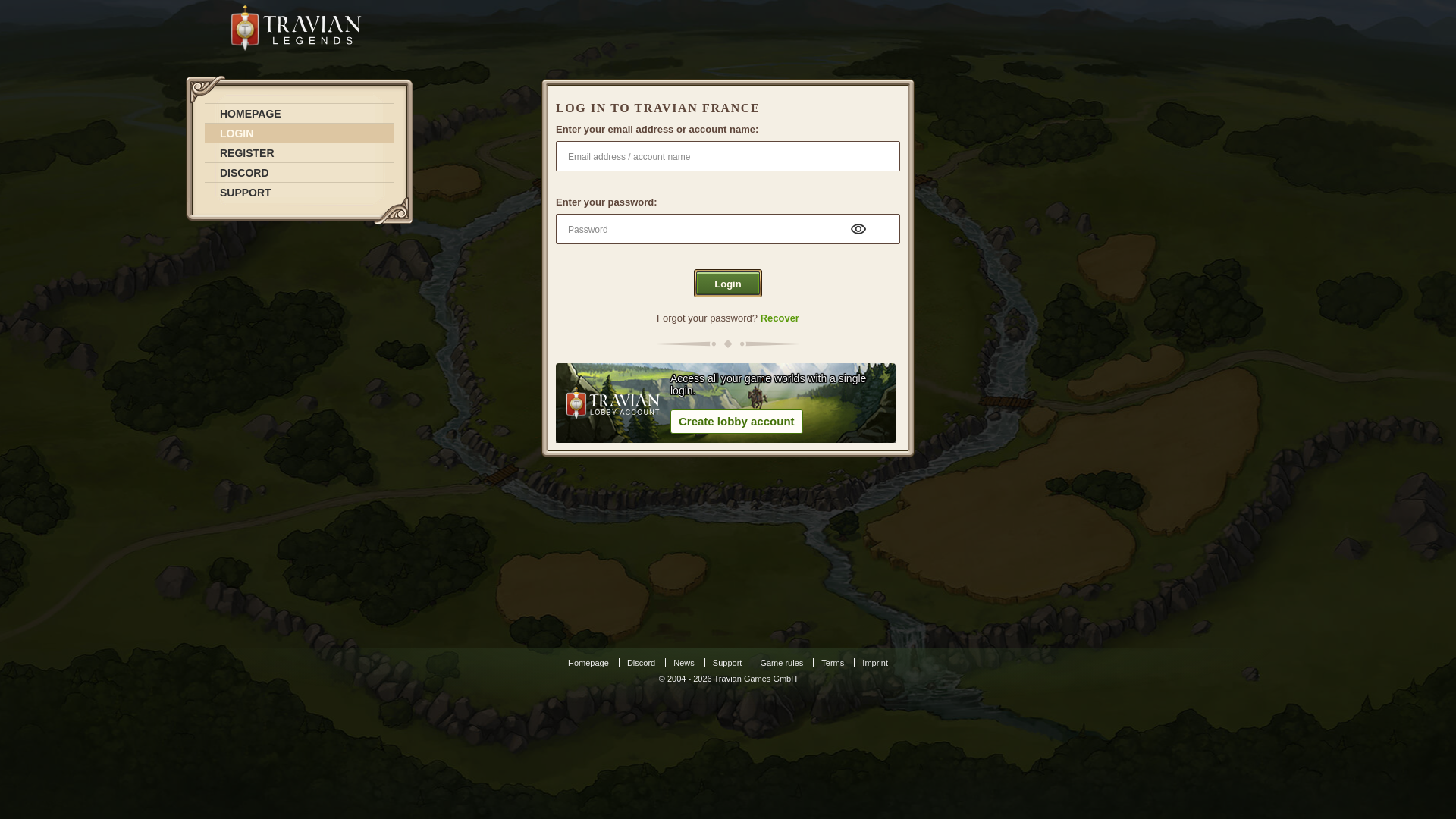 website screenshot of https://france.x2.france.travian.com