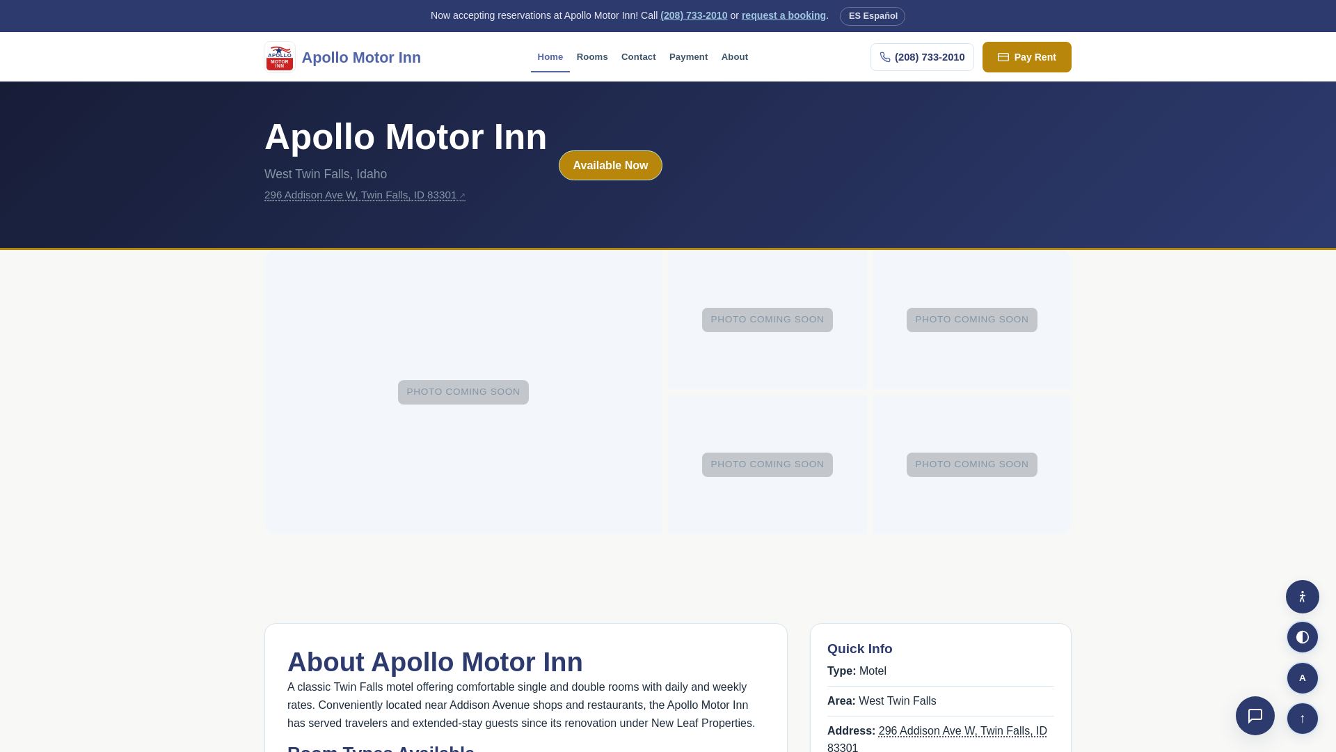 website screenshot of https://tfapollo.com/
