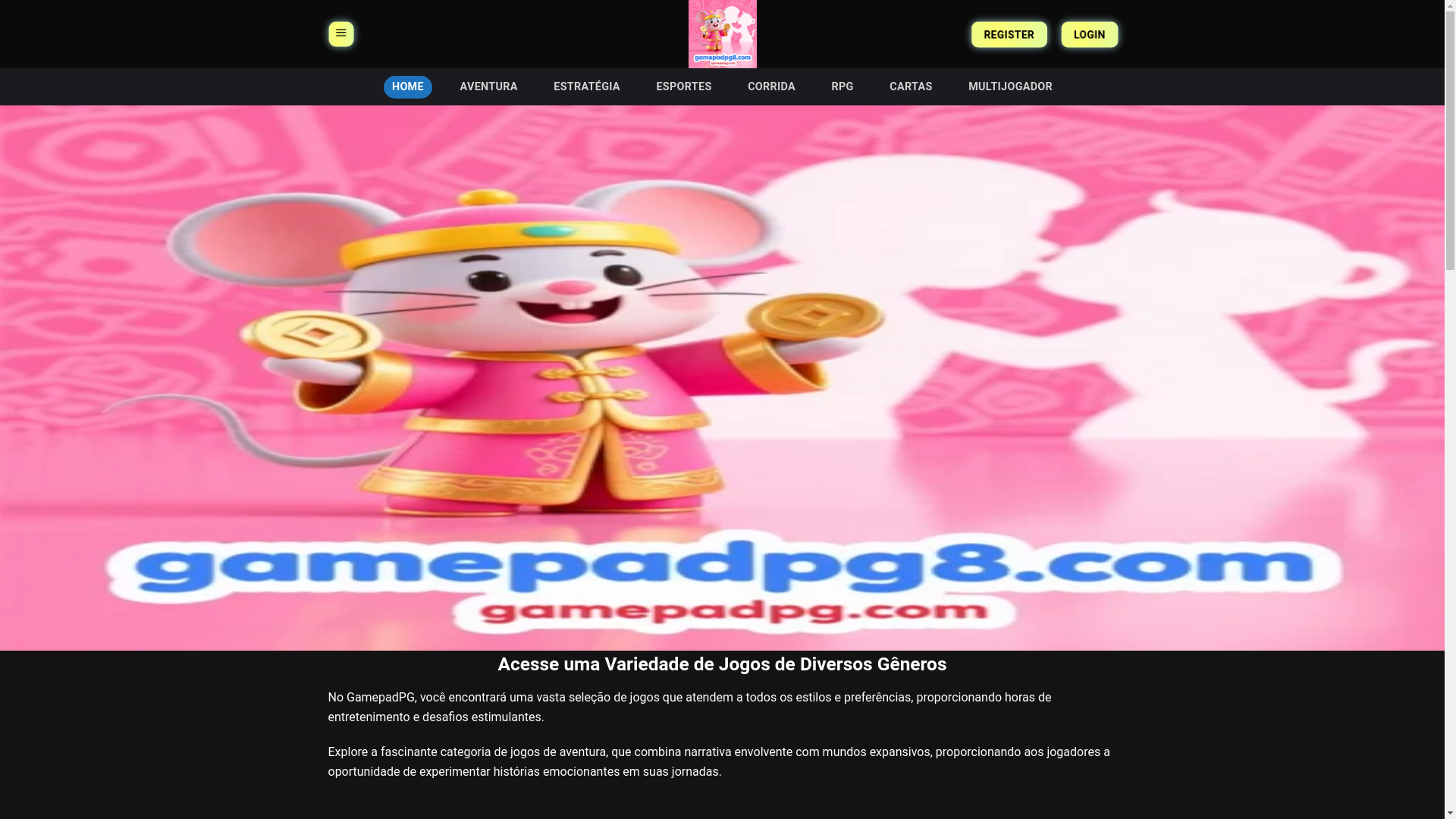 website screenshot of https://gamepadpg8.com/