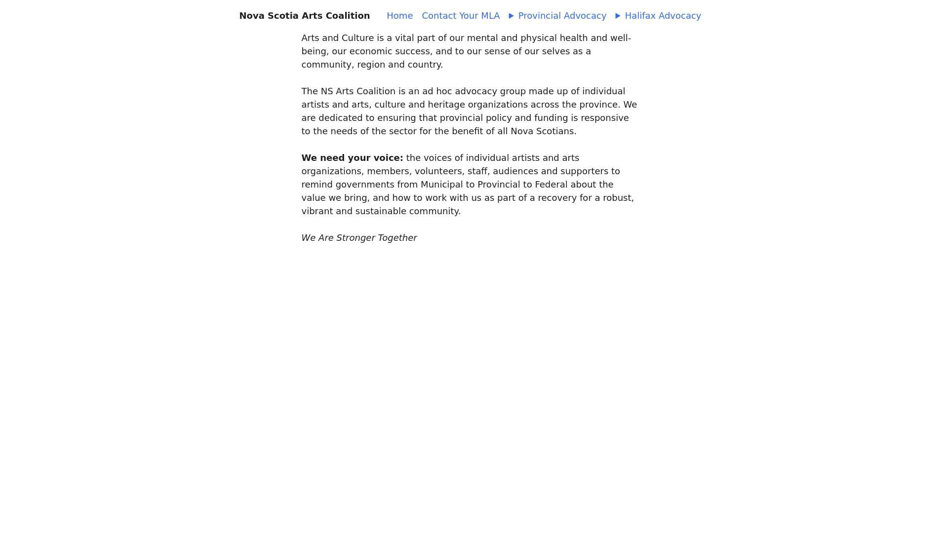 website screenshot of https://nsarts.pages.dev/