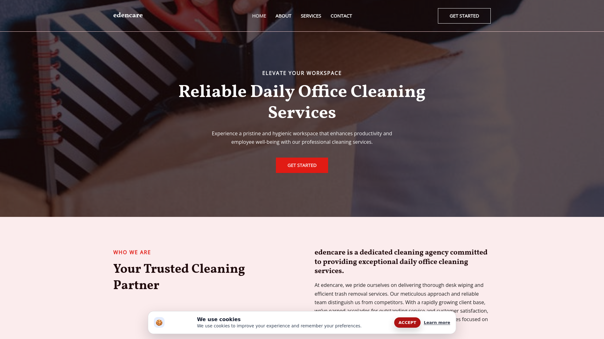 website screenshot of https://edencare.pro/