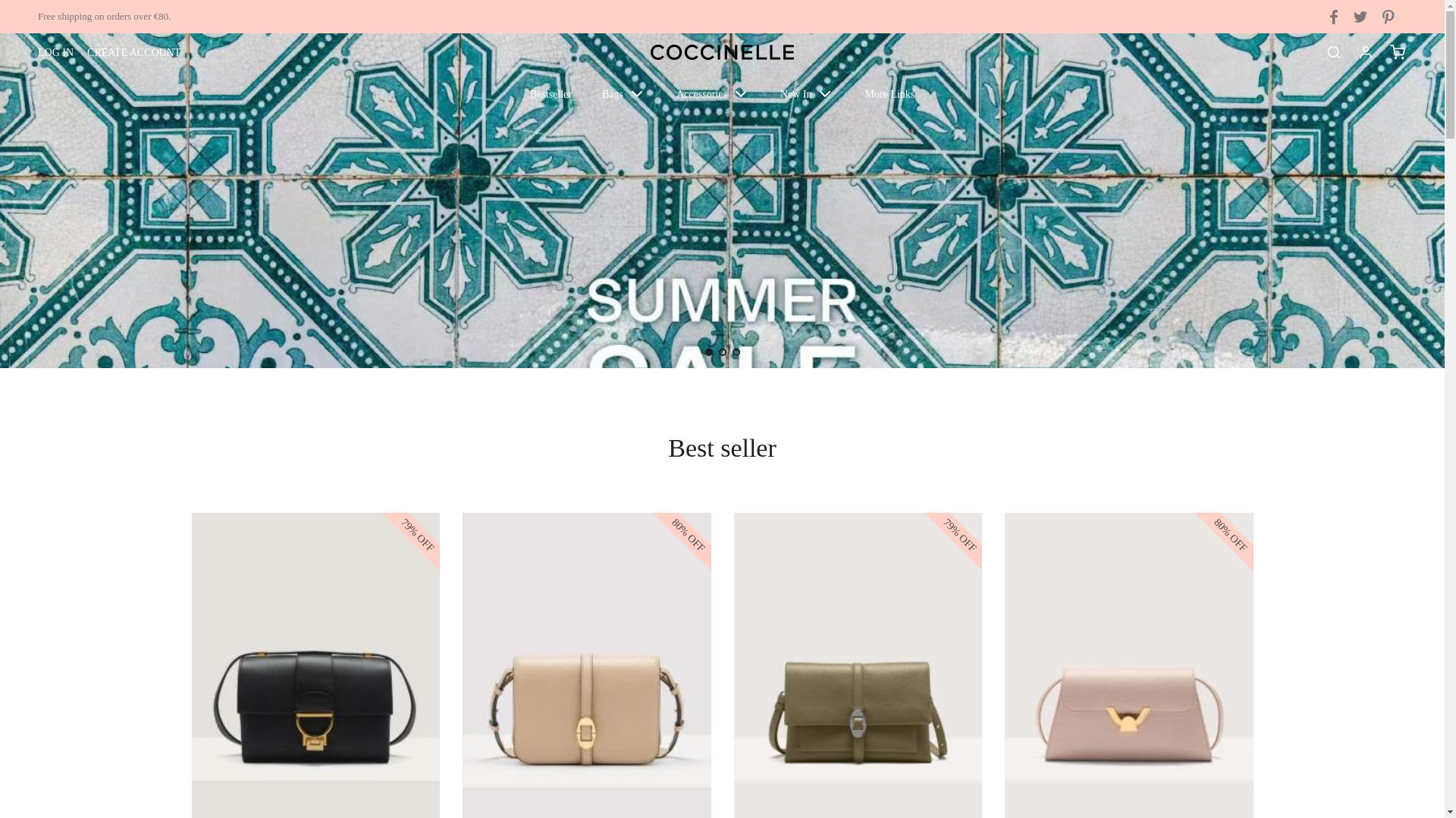 website screenshot of https://coccinelleonline.store/