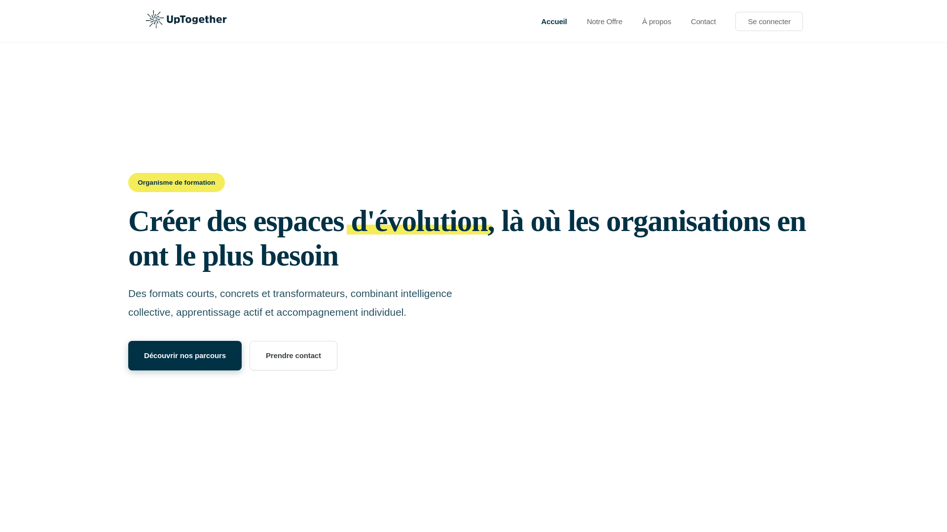 website screenshot of https://uptogetherandco.fr