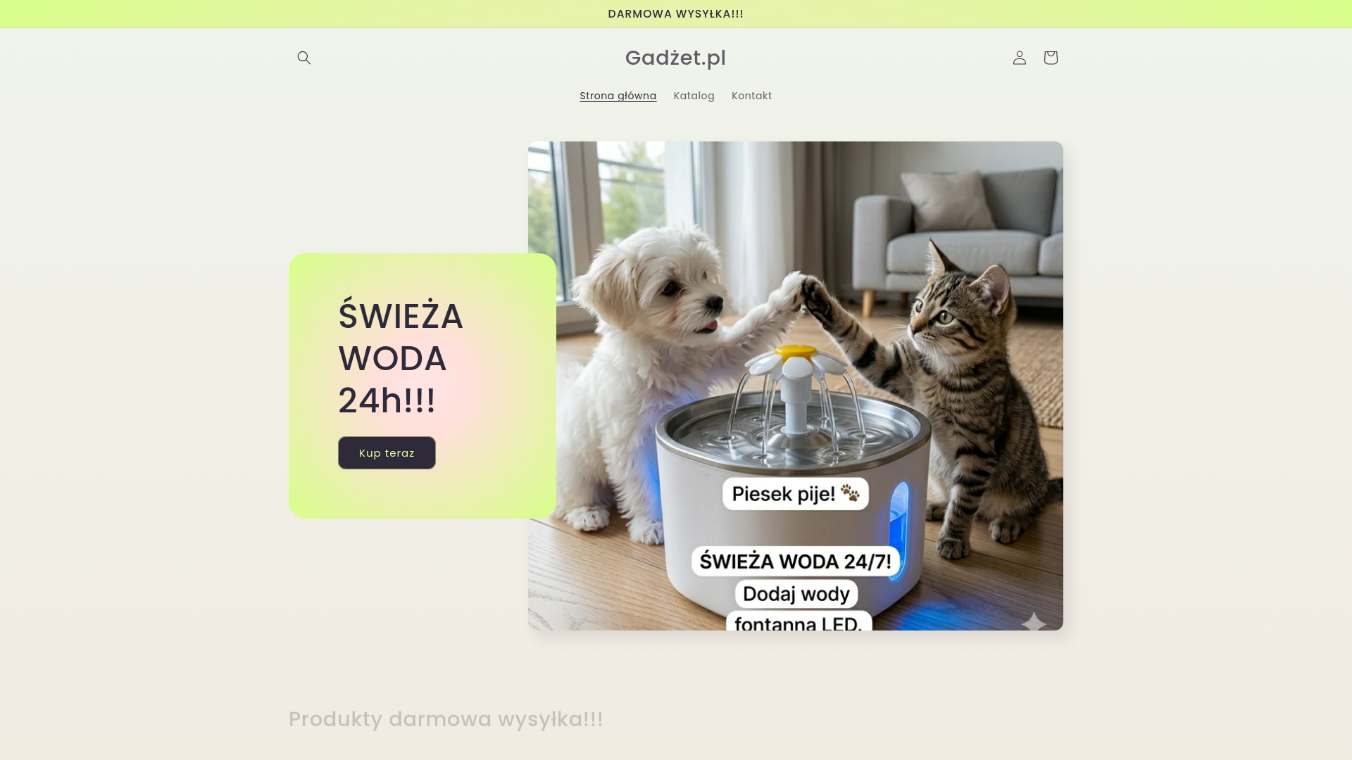 website screenshot of https://zwierzakipieskikotki.pl