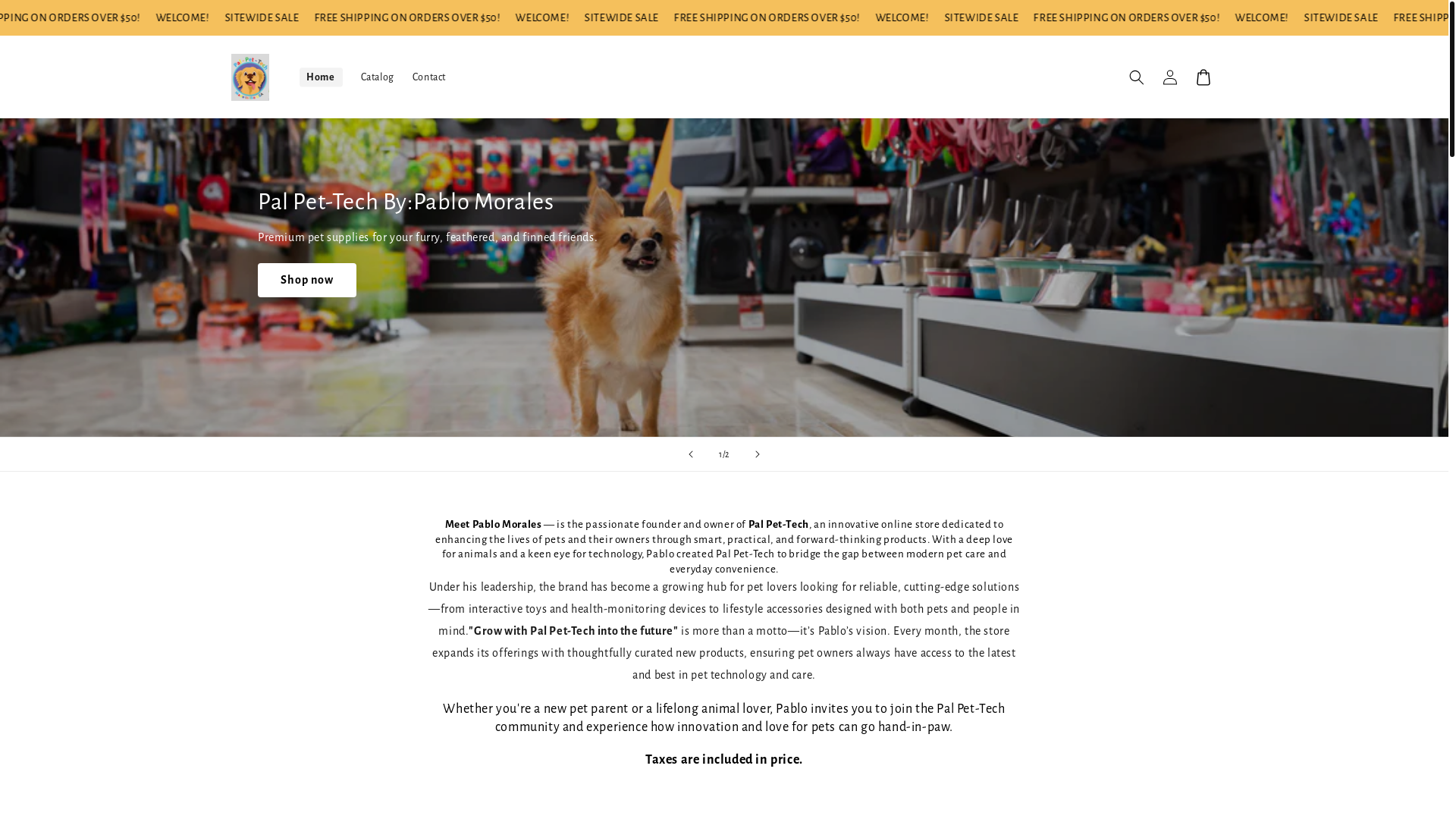 website screenshot of https://palpet-tech.store/
