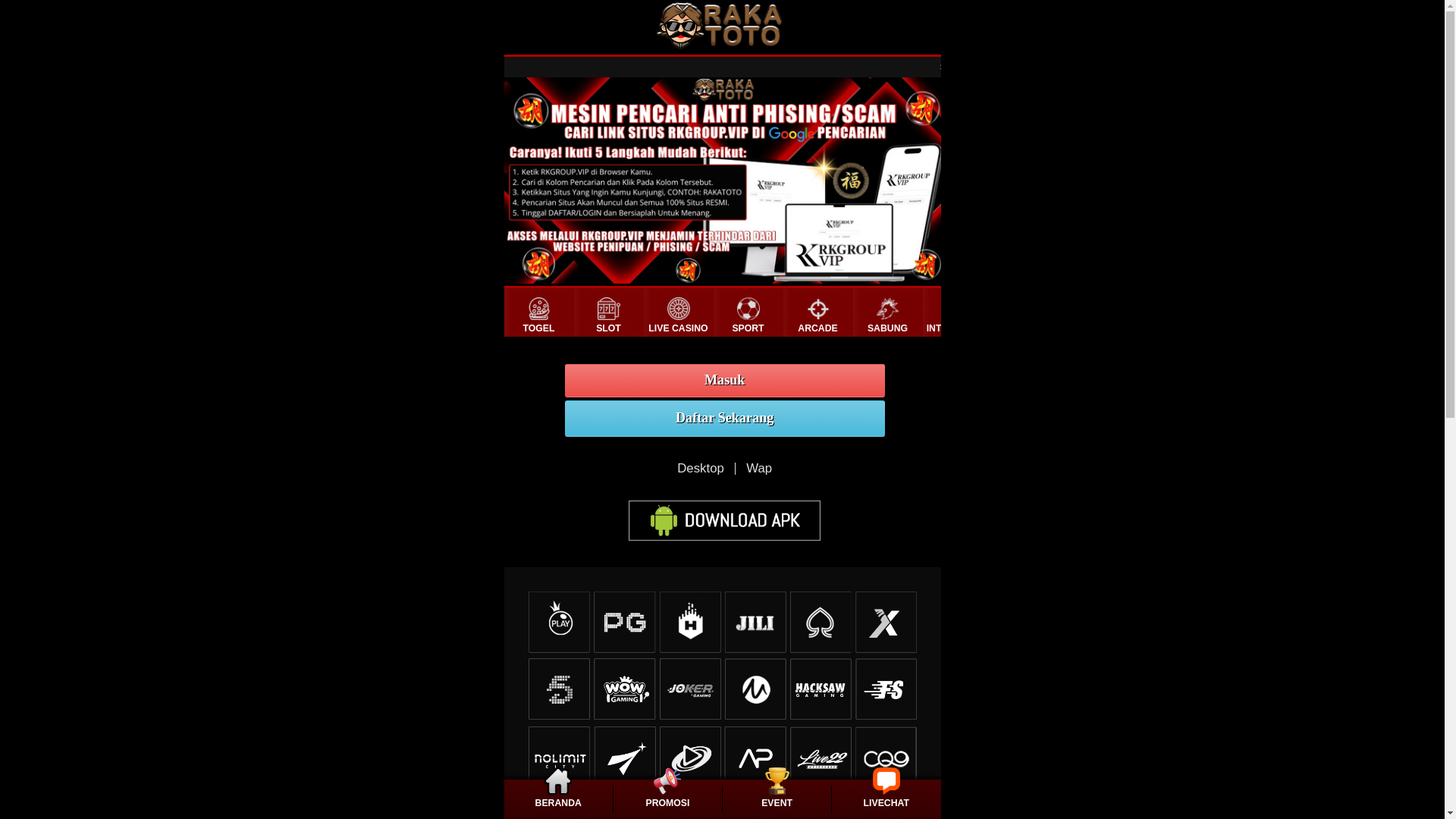 website screenshot of https://amprakatoto.store/