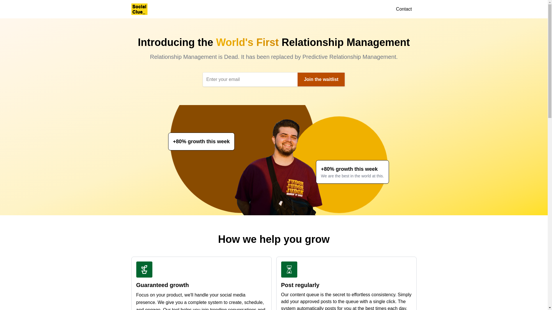 website screenshot of https://socialclue-landing.pages.dev/