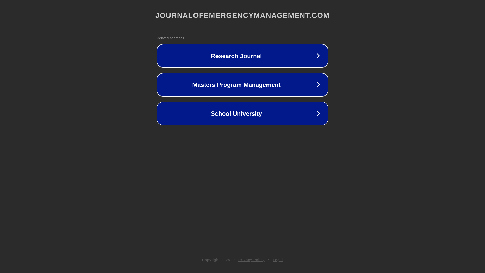 website screenshot of https://journalofemergencymanagement.com/