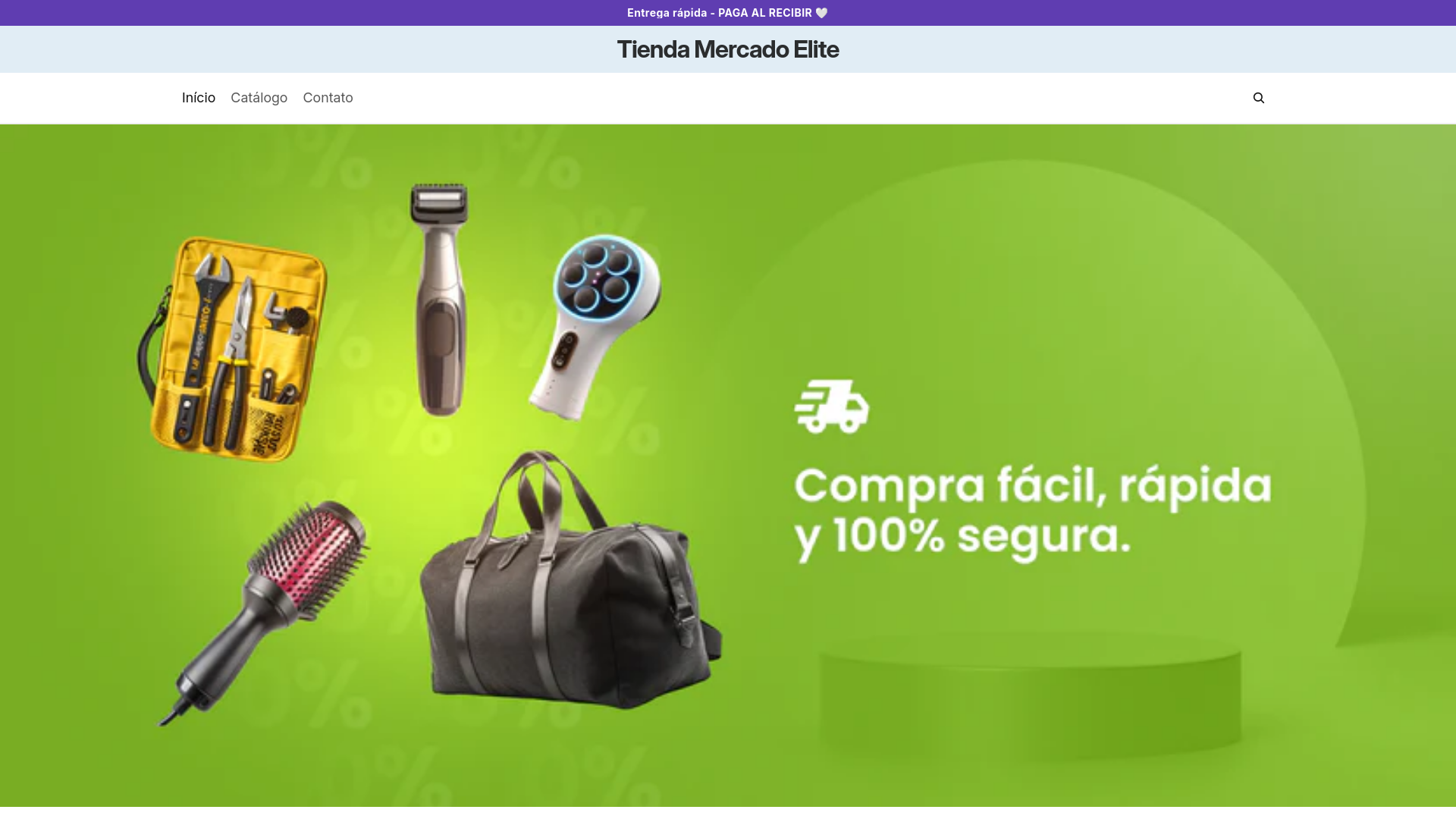 website screenshot of https://tiendamercadoelite.com.br/