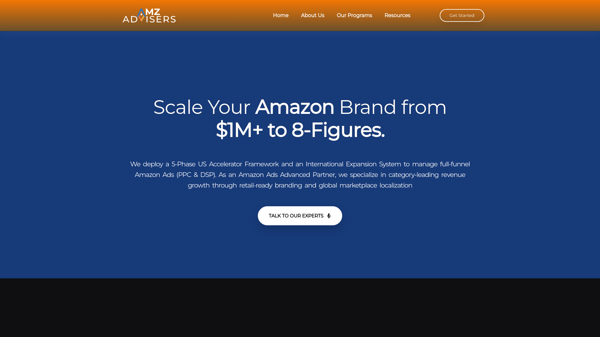 website screenshot of https://amzadvisersrank.info/