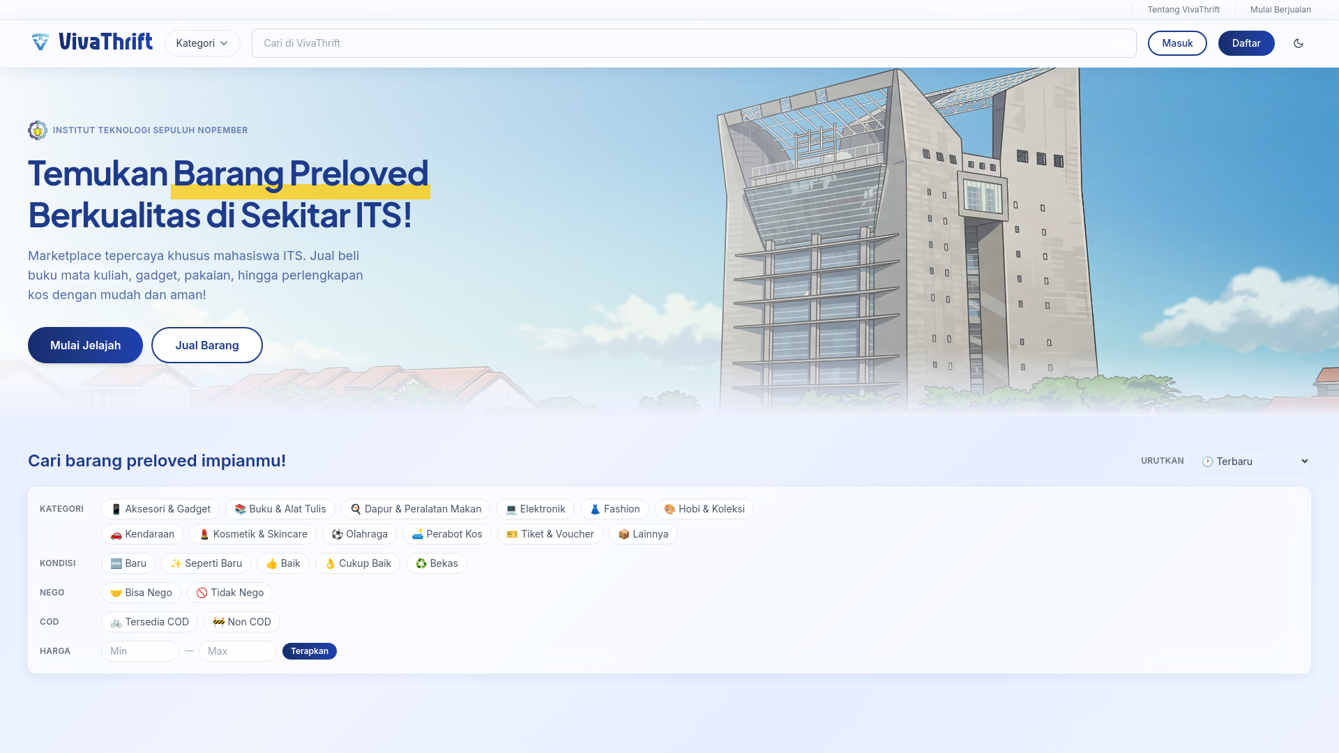 website screenshot of https://vivathrift.store/