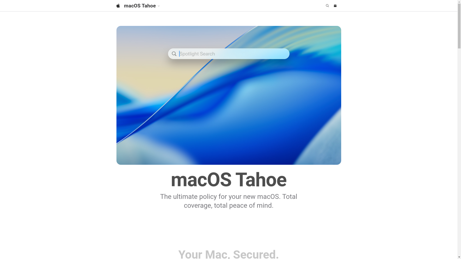 website screenshot of https://mactahoe.com/