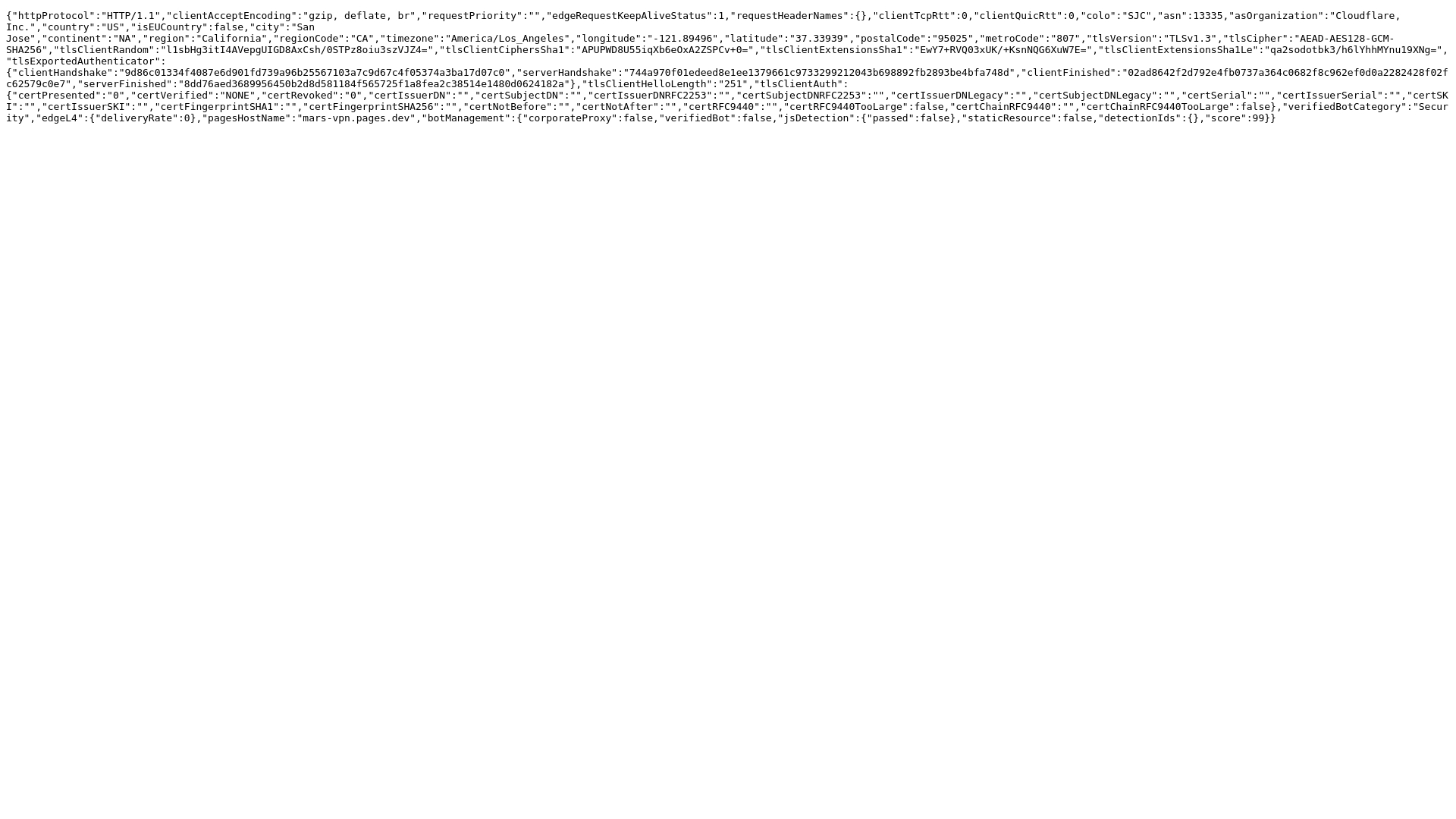 website screenshot of https://mars-vpn.pages.dev/
