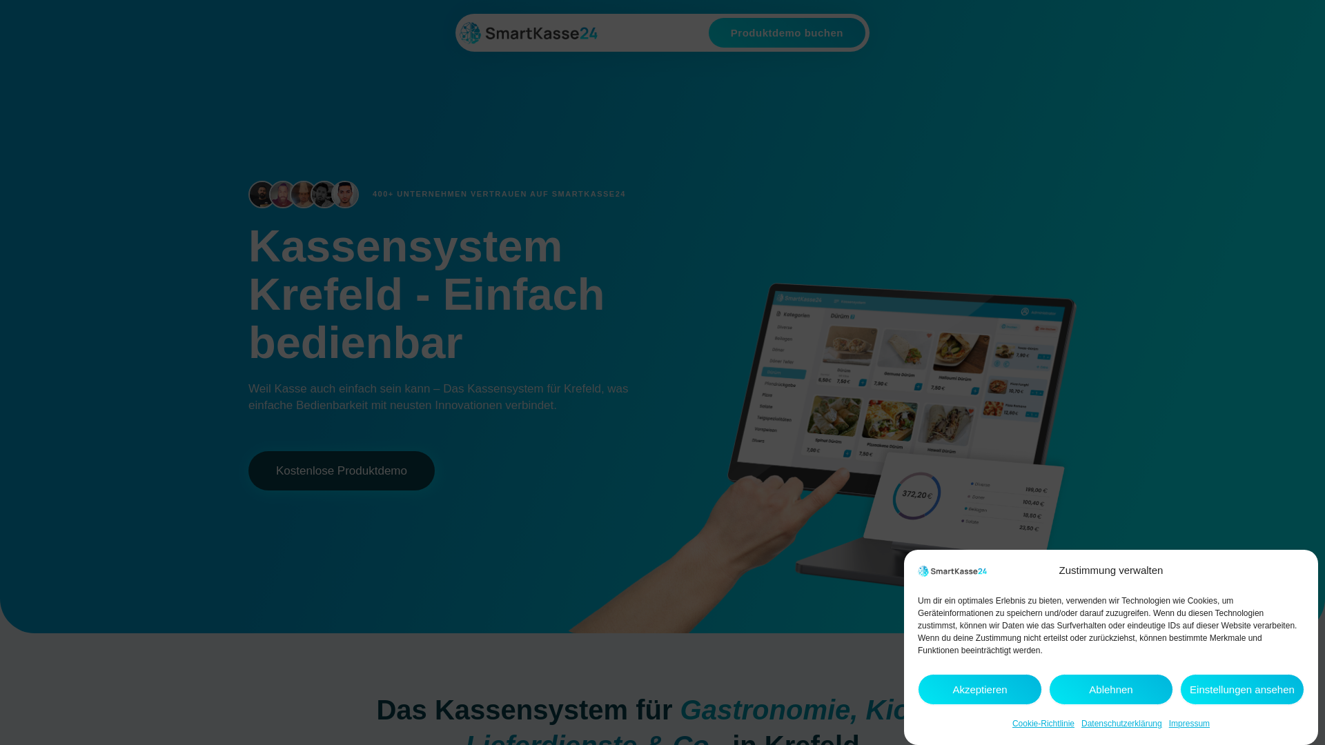 website screenshot of https://kassensystem-frankfurt.de/