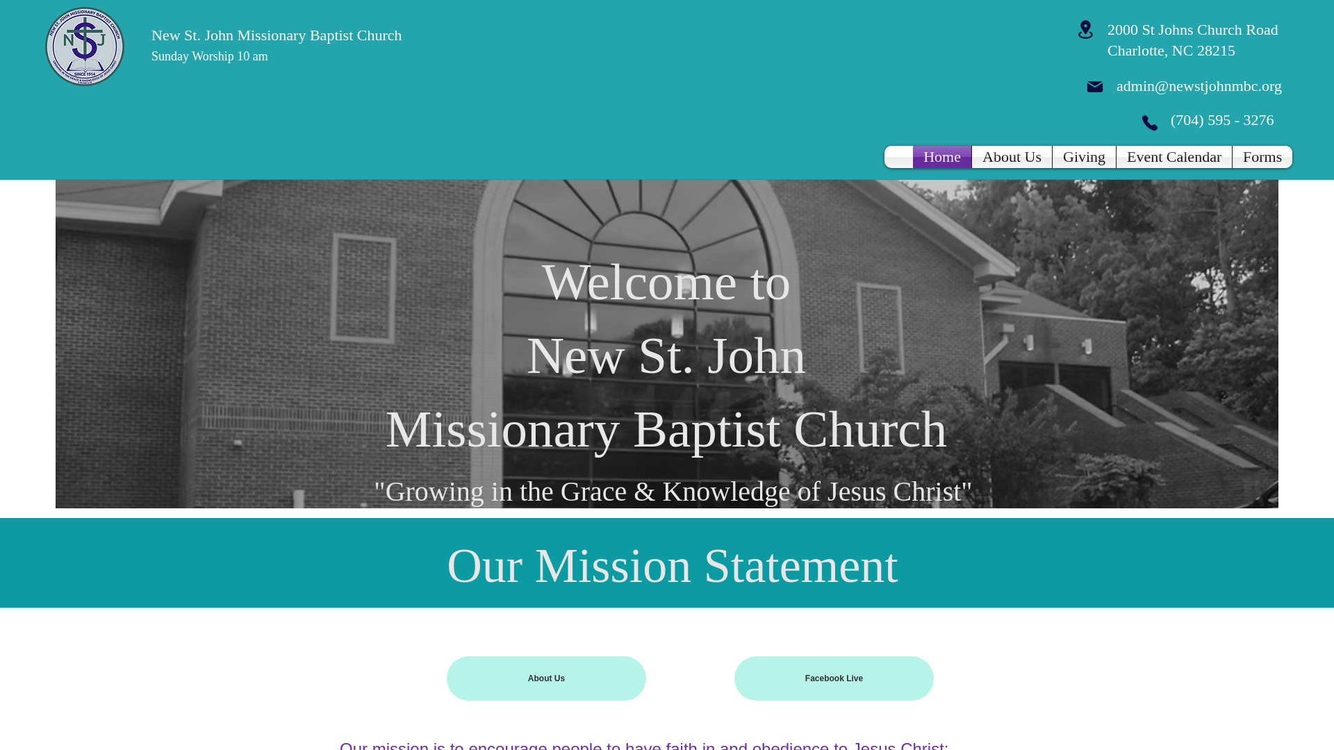 website screenshot of https://newstjohnmbc1914.org/