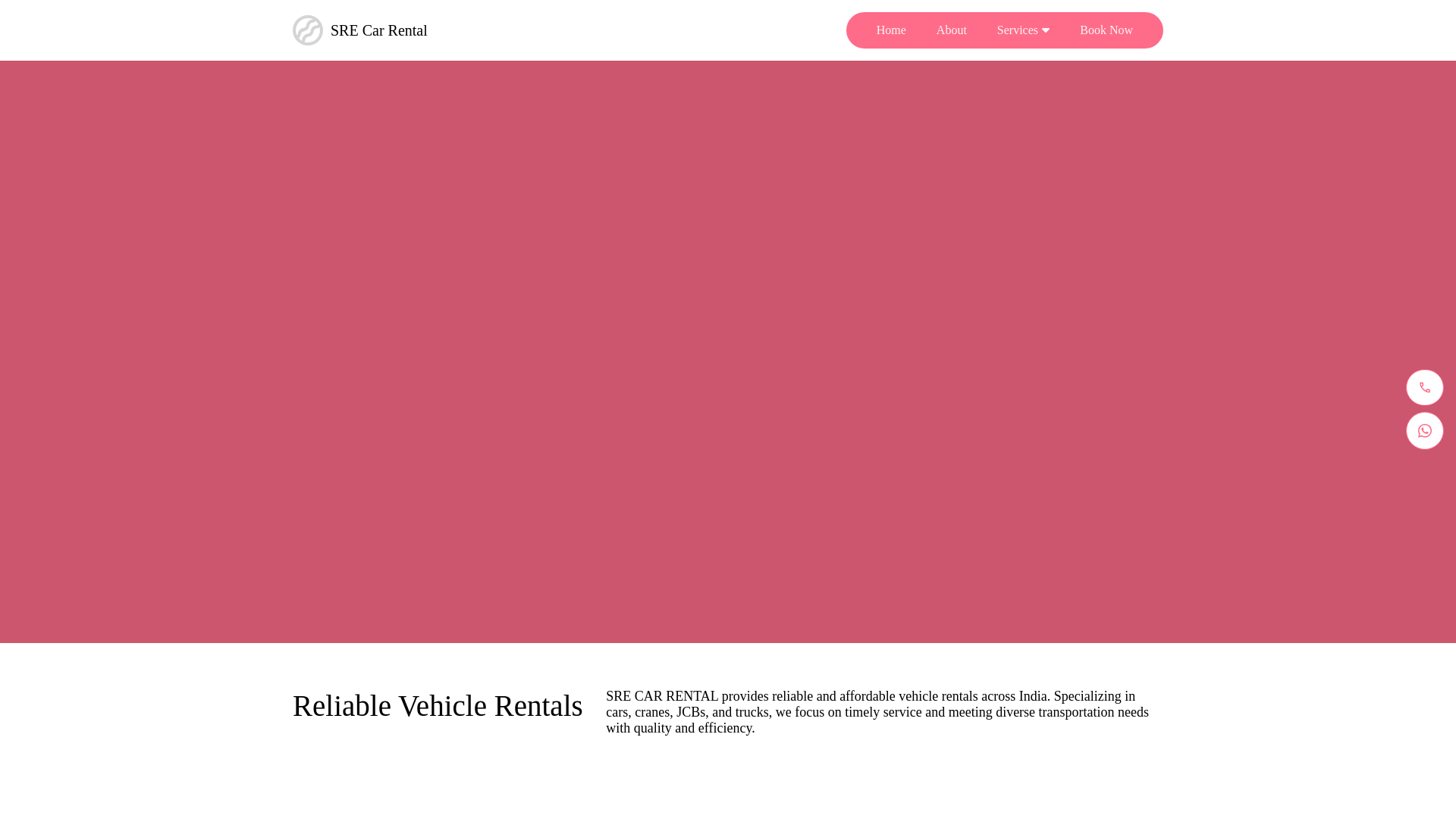 website screenshot of https://srecarrental.com