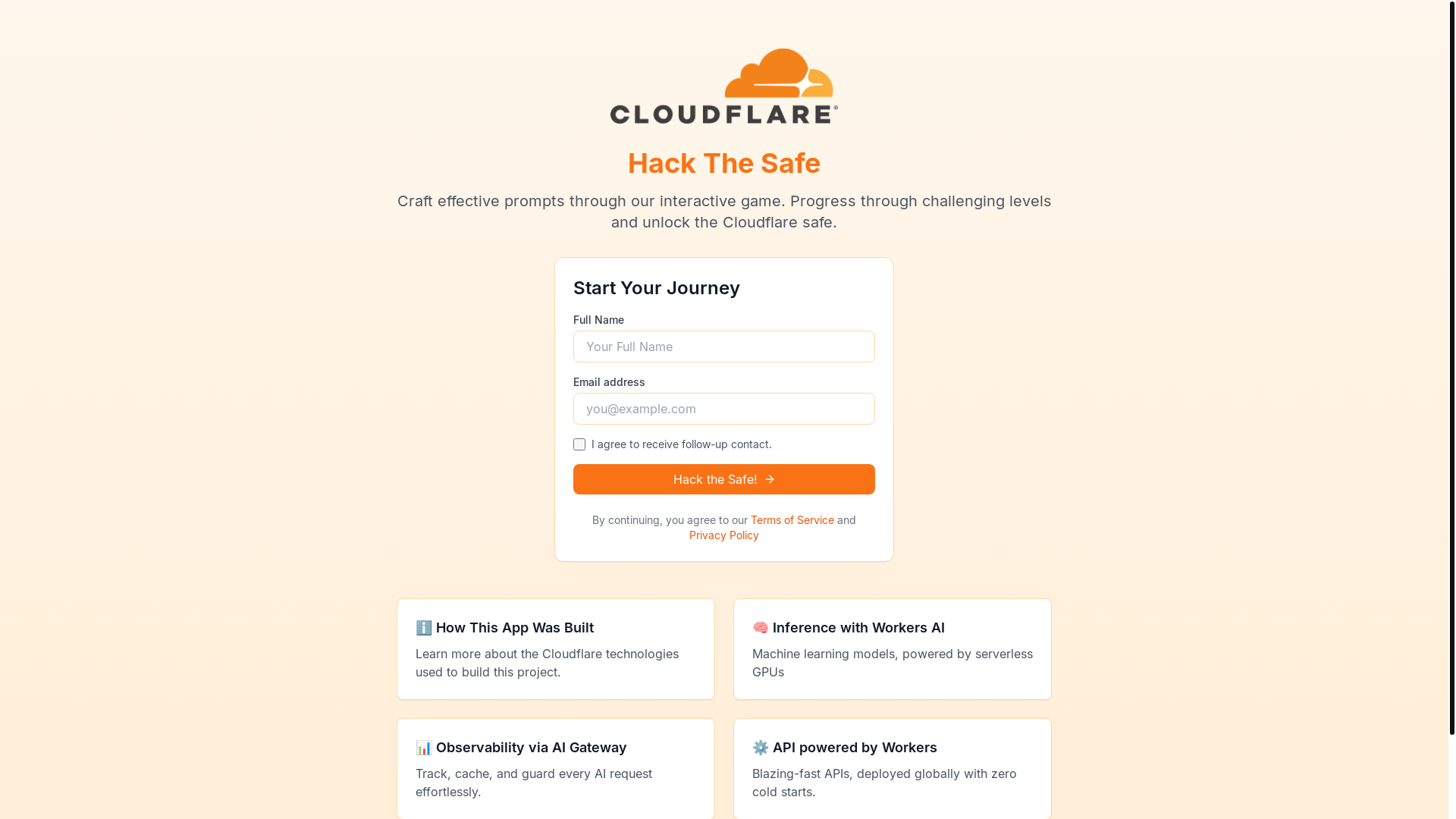 website screenshot of https://hack-the-safe.pages.dev/