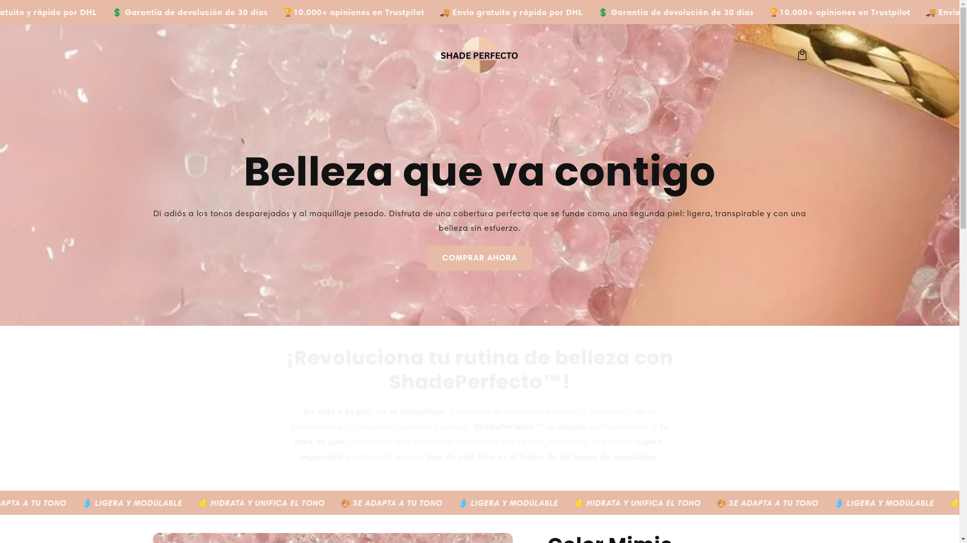 website screenshot of https://shadeperfecto.es/